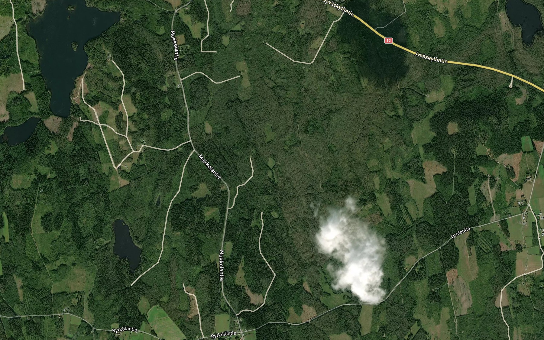 Satellite map of the Nyhtaanpuru