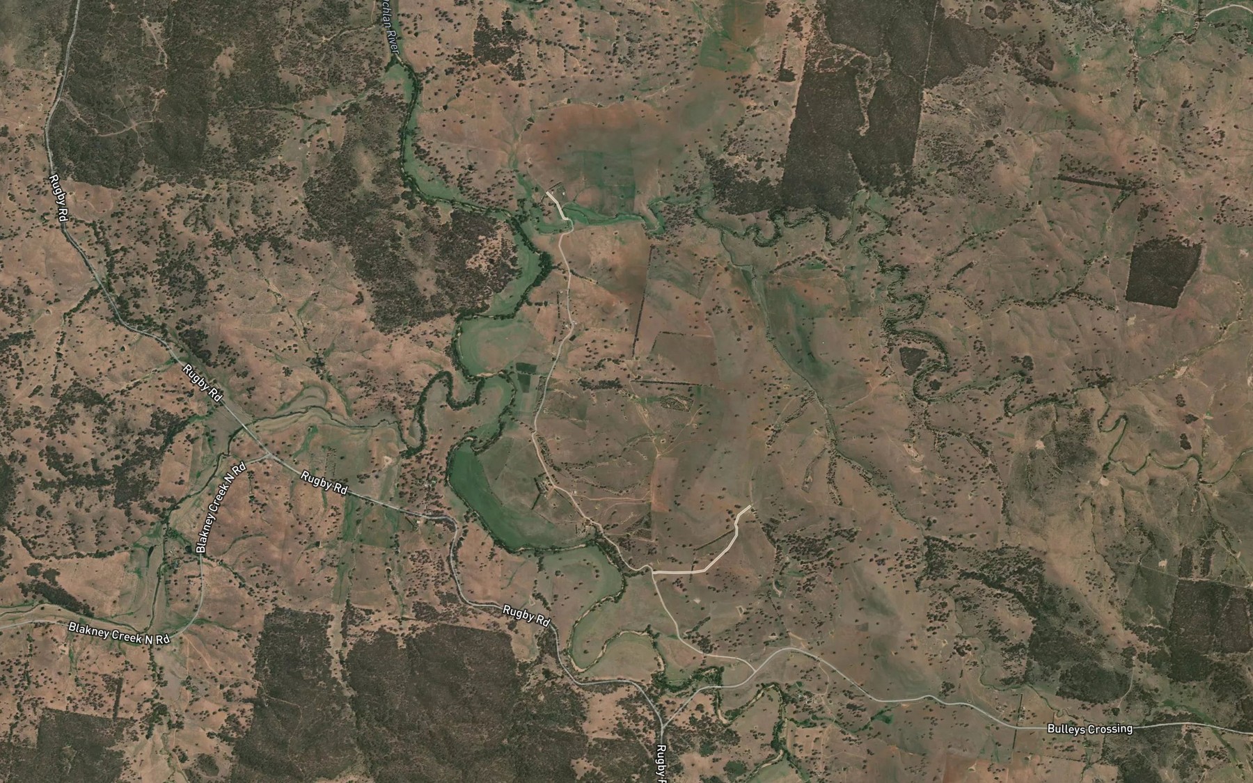 Satellite map of the Lampton Creek