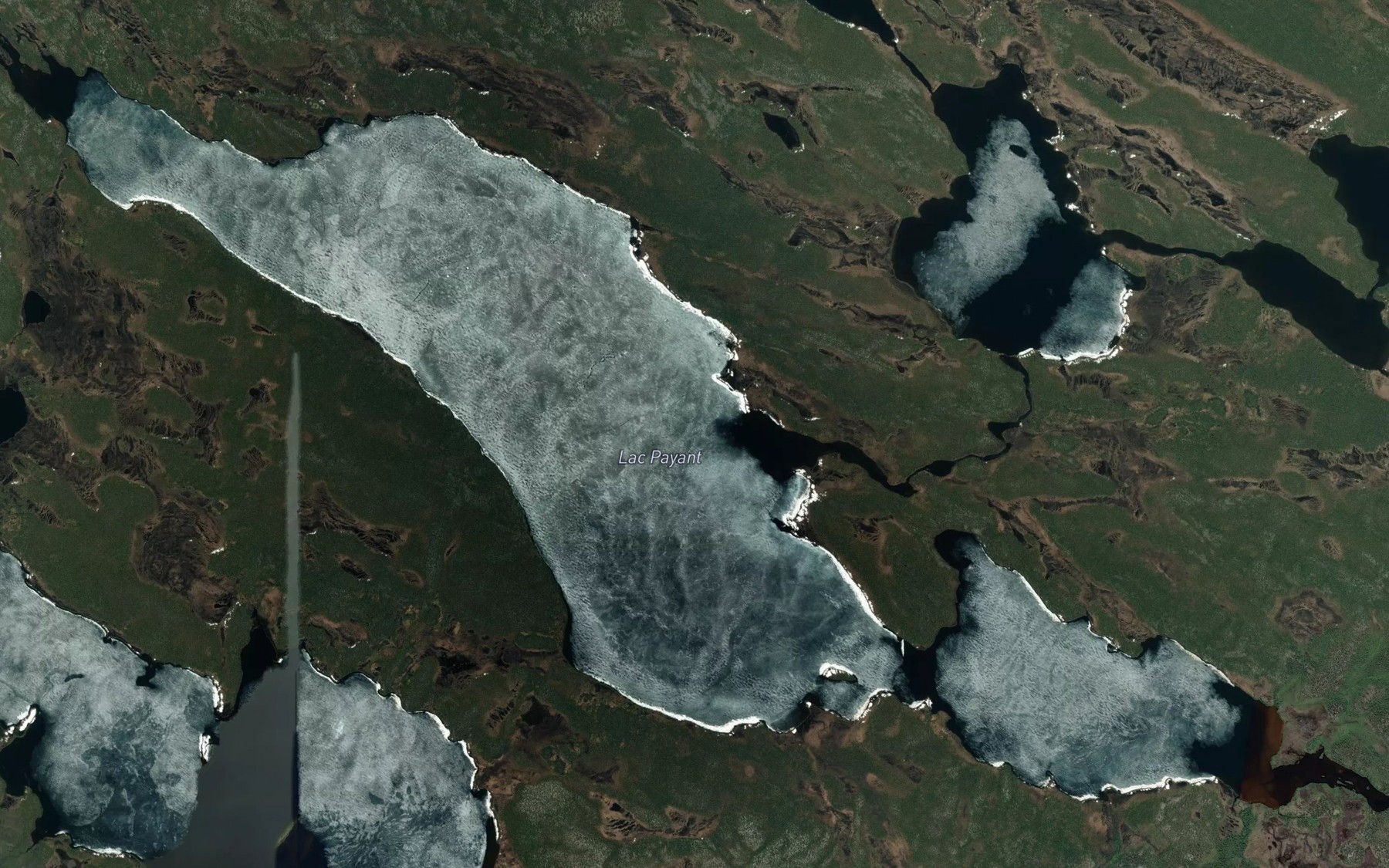 Satellite map of the Lac Payant