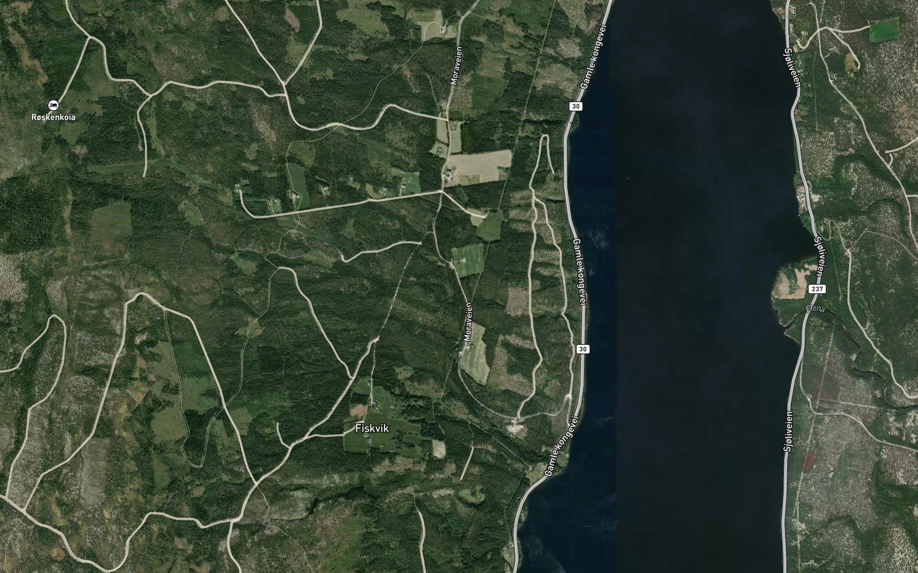Satellite map of the Nordre Kvennbekken