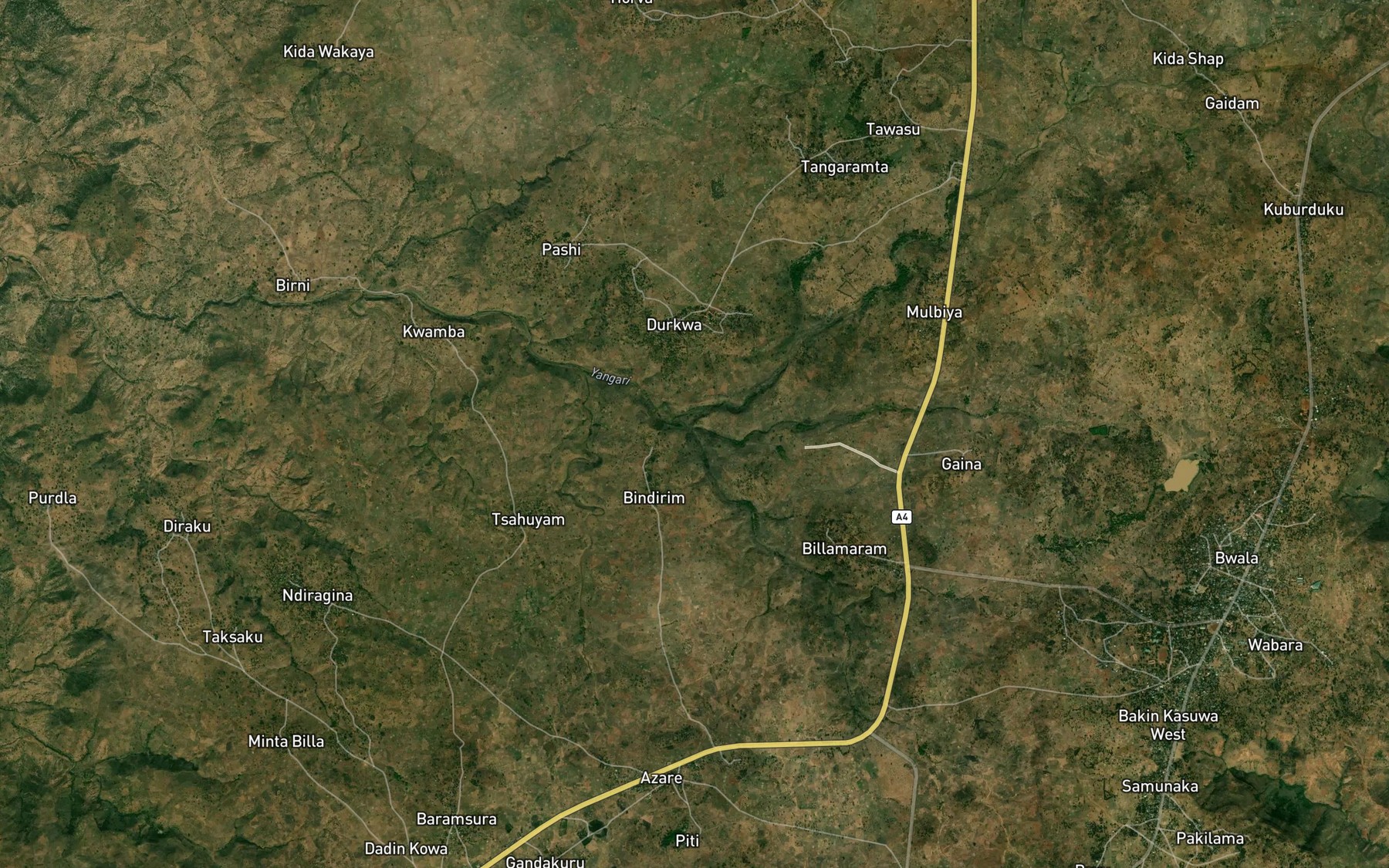 Satellite map of the Jiba Abori