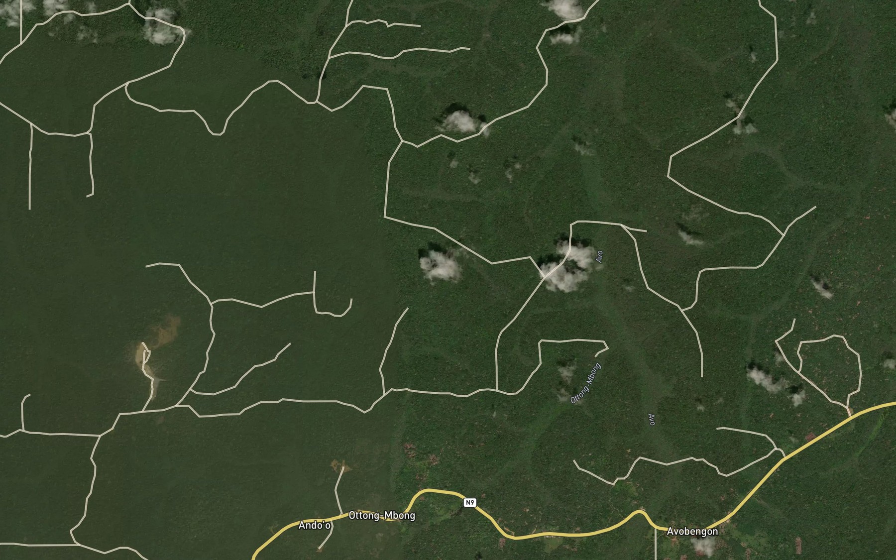 Satellite map of the Otong Akok