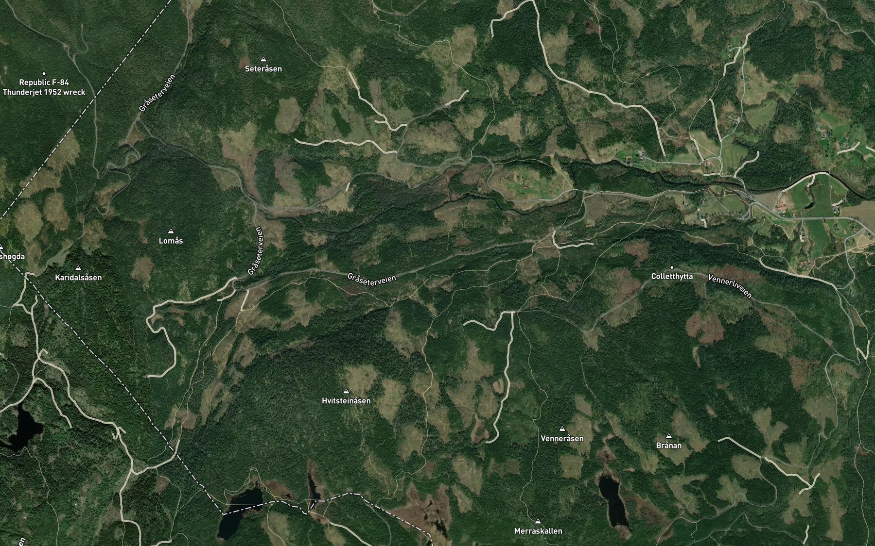 Satellite map of the Kolabekken
