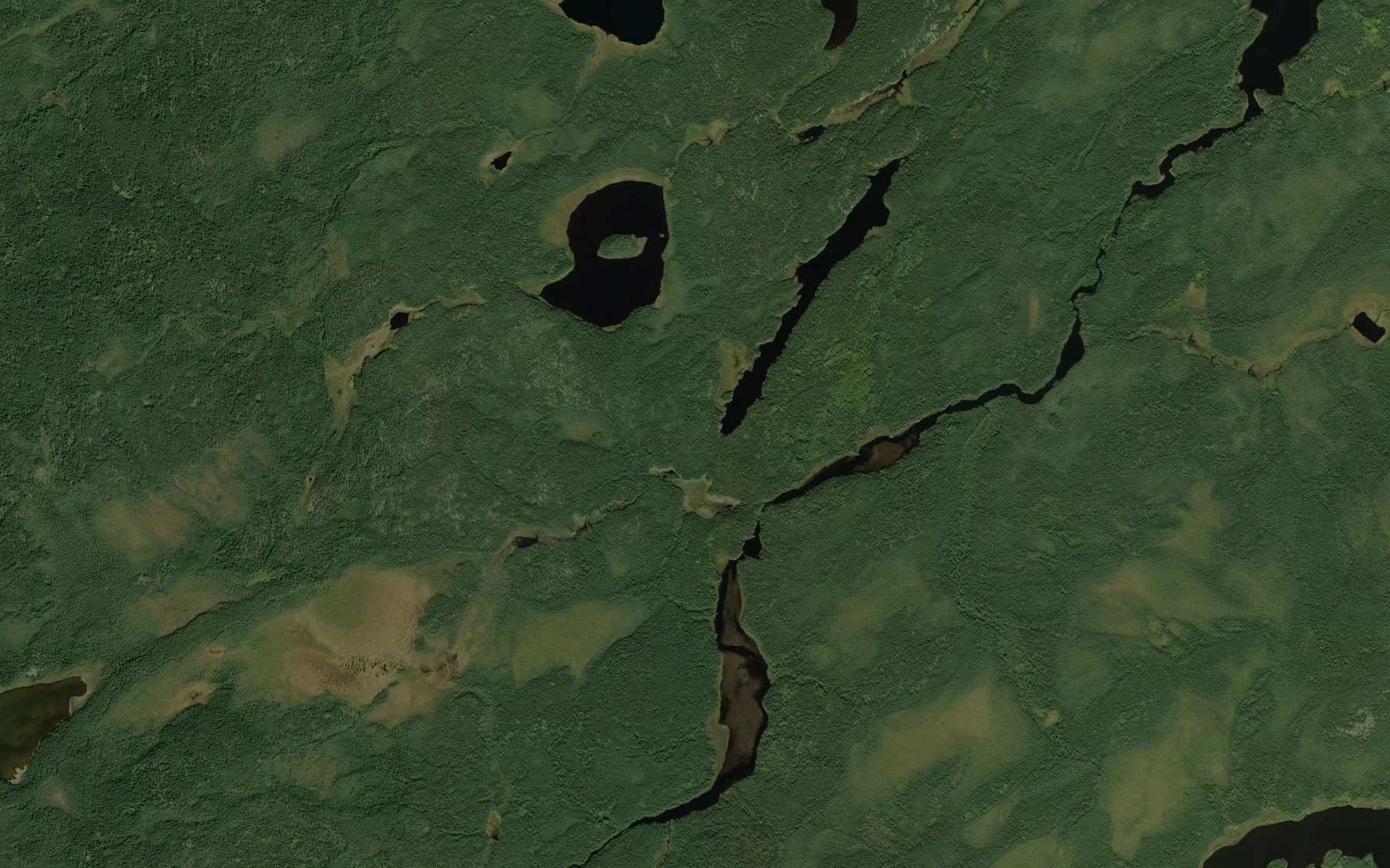 Satellite map of the Shoal Rock Rapids