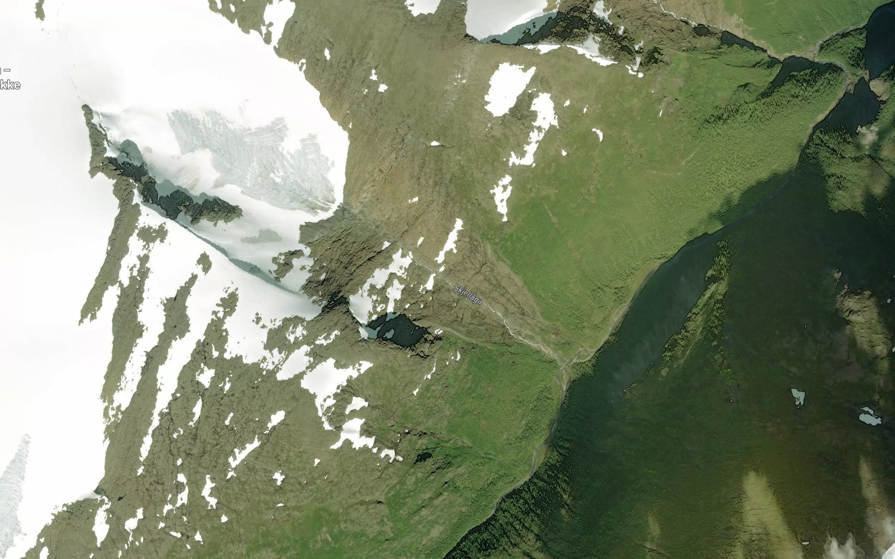 Satellite map of the Skjellaga