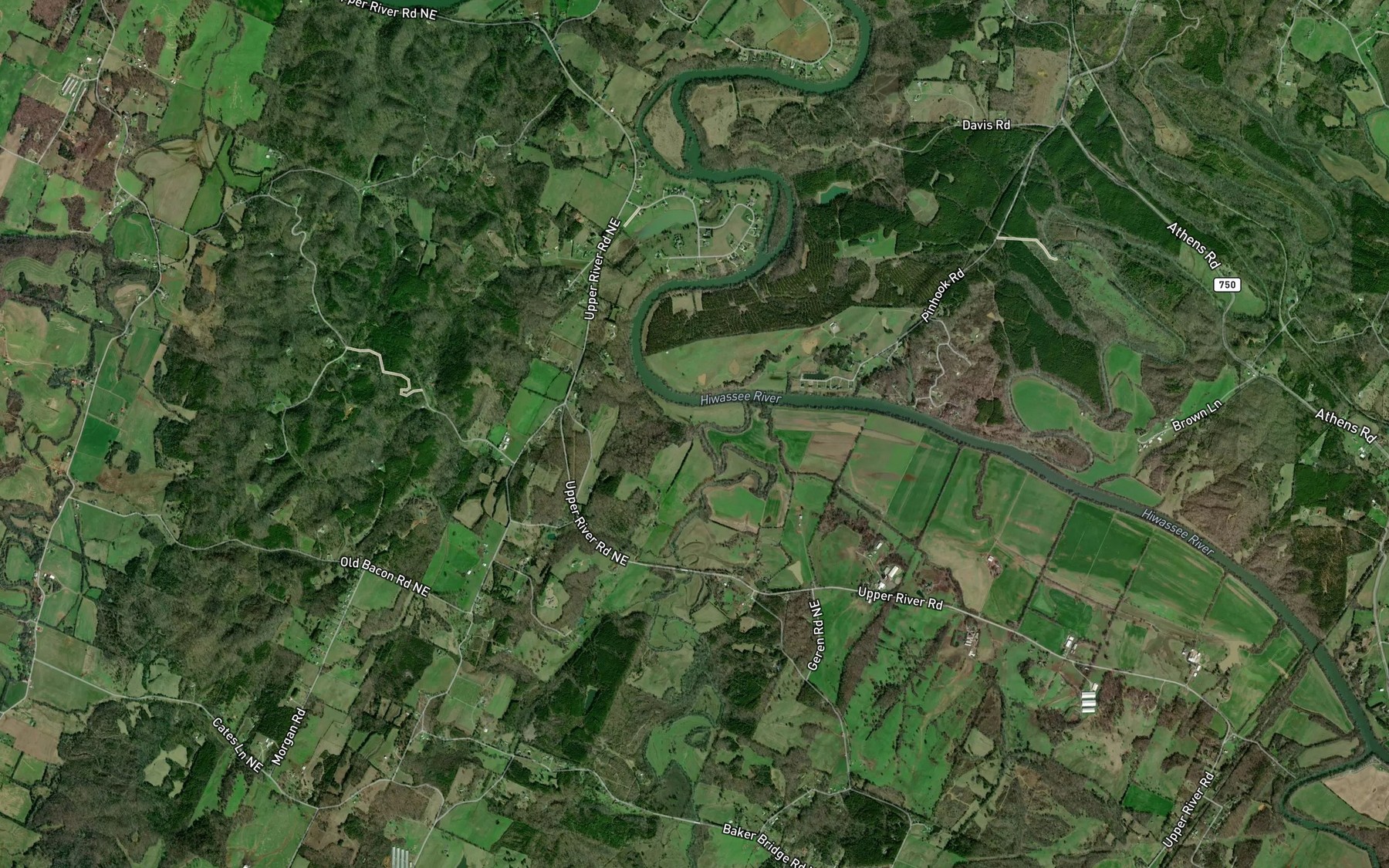 Satellite map of the Cook Spring