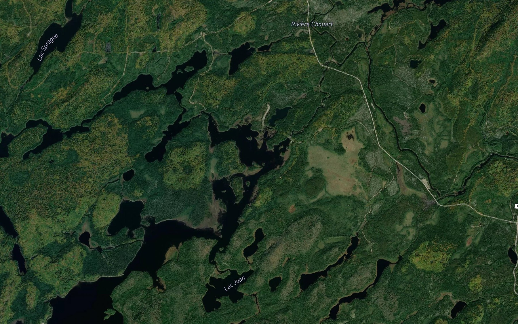 Satellite map of the Lac Avis