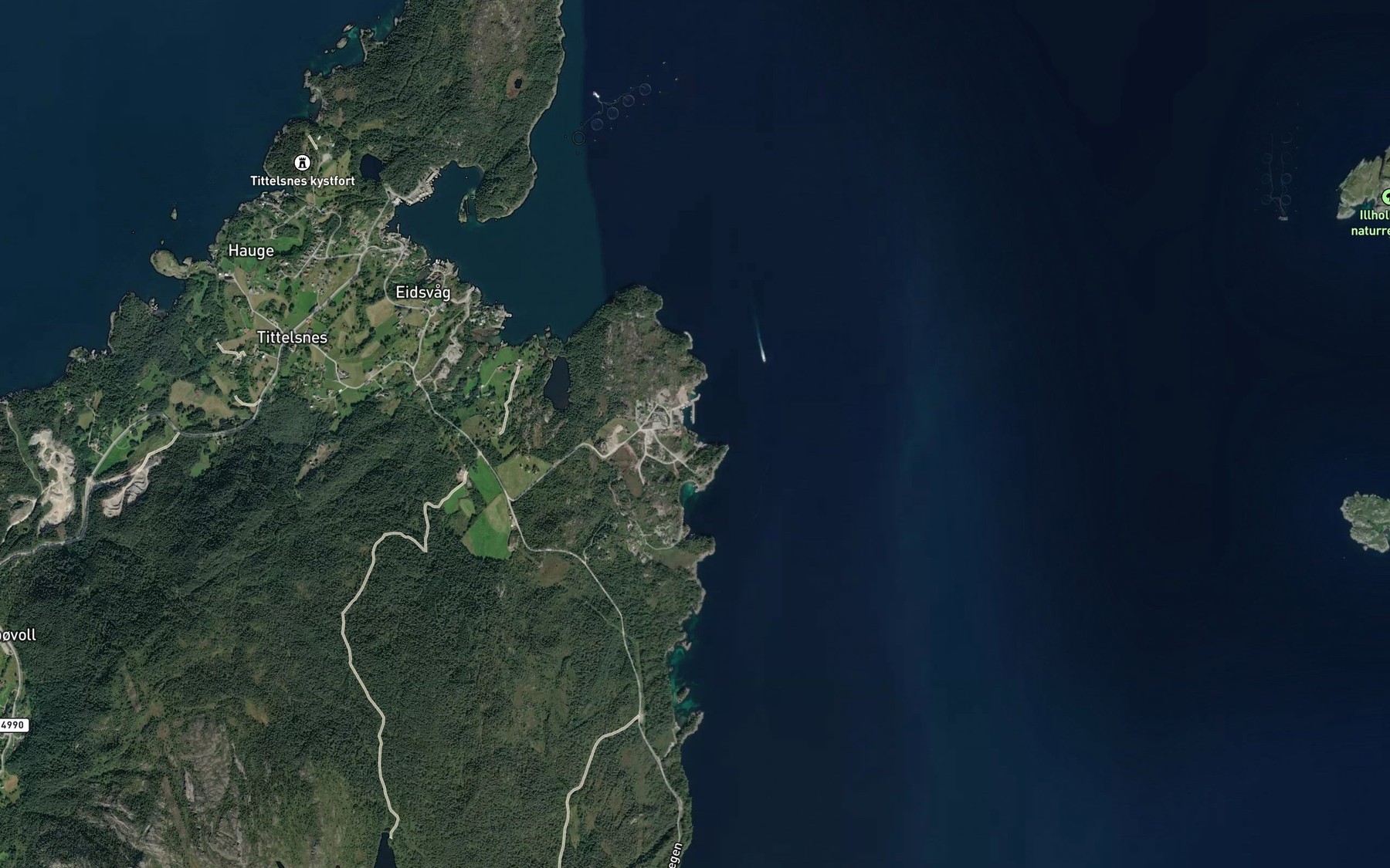 Satellite map of the Nordra Buvika