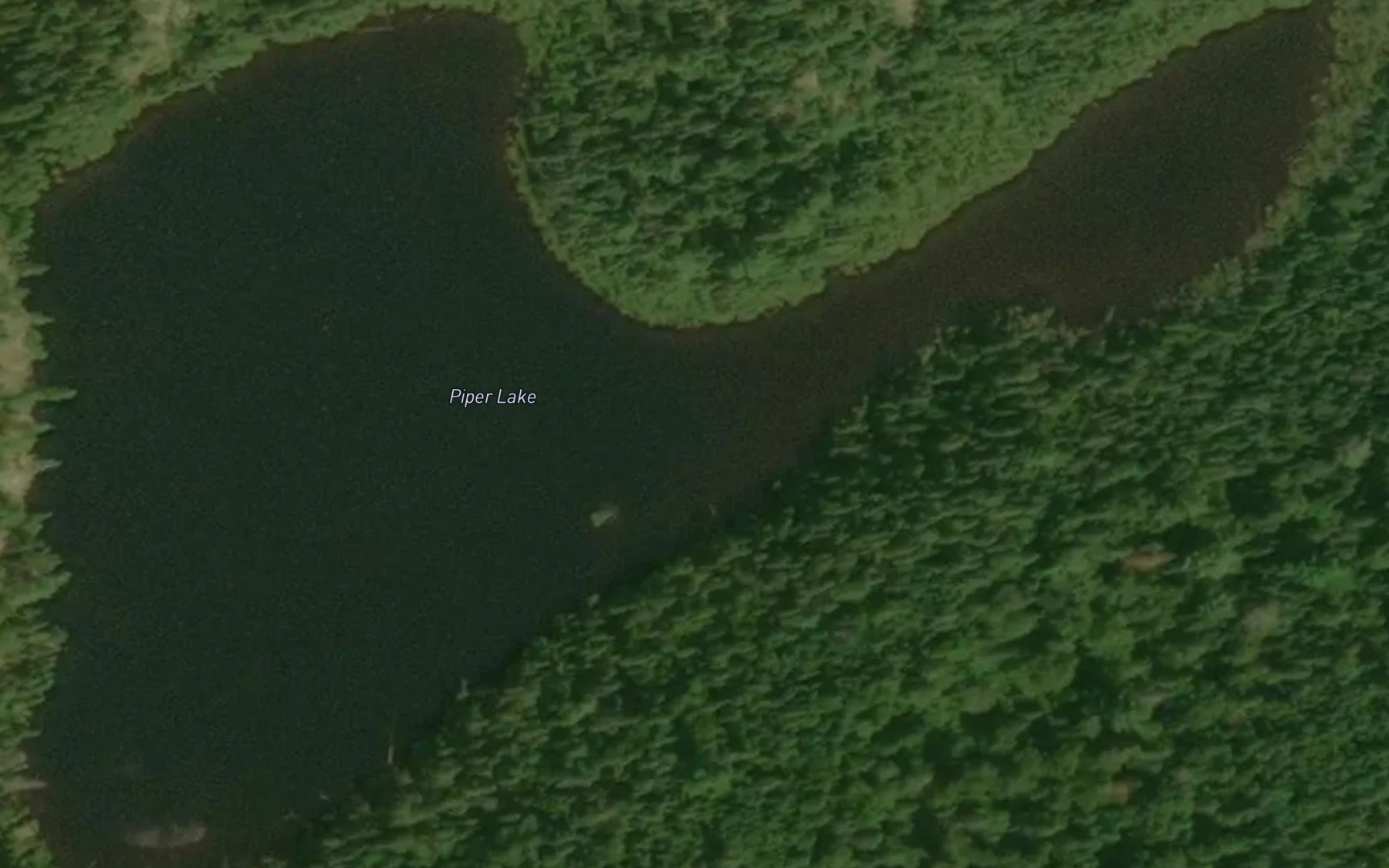 Satellite map of the Piper Lake