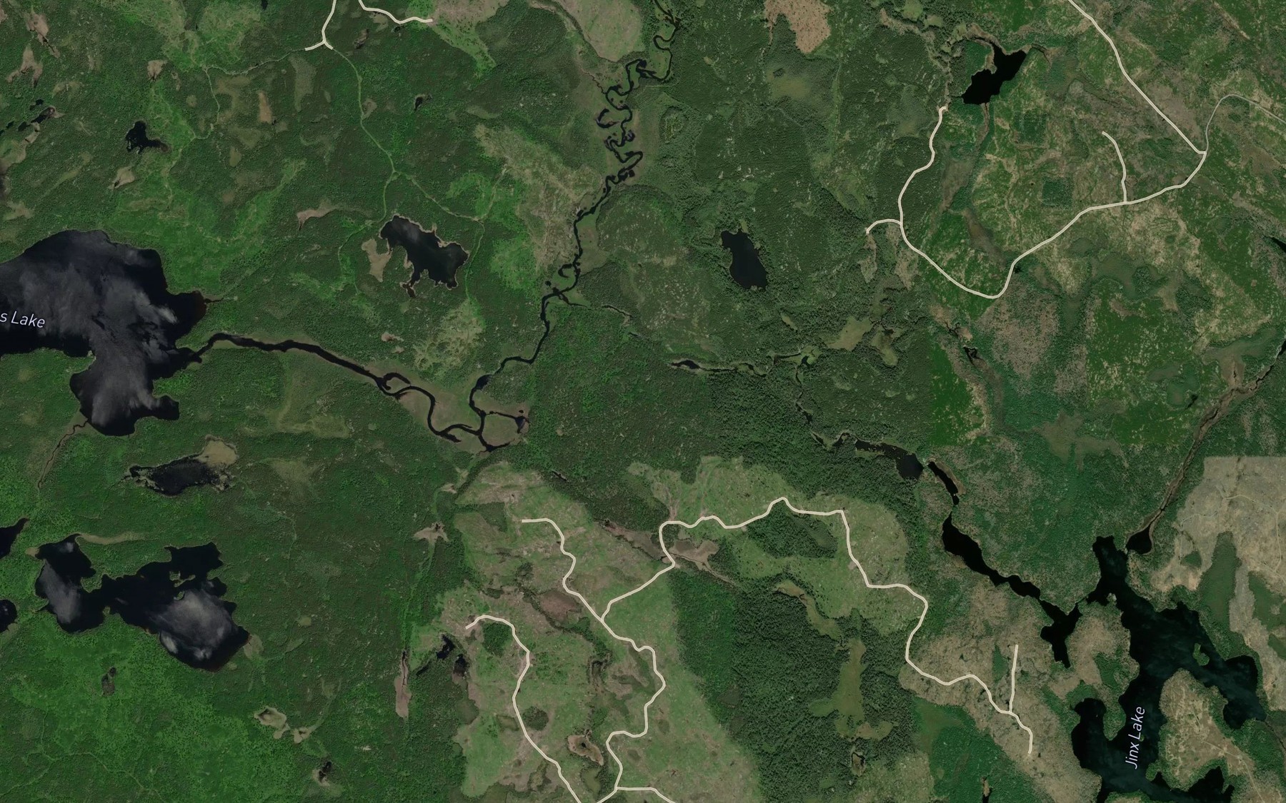 Satellite map of the Yellowhammer Creek