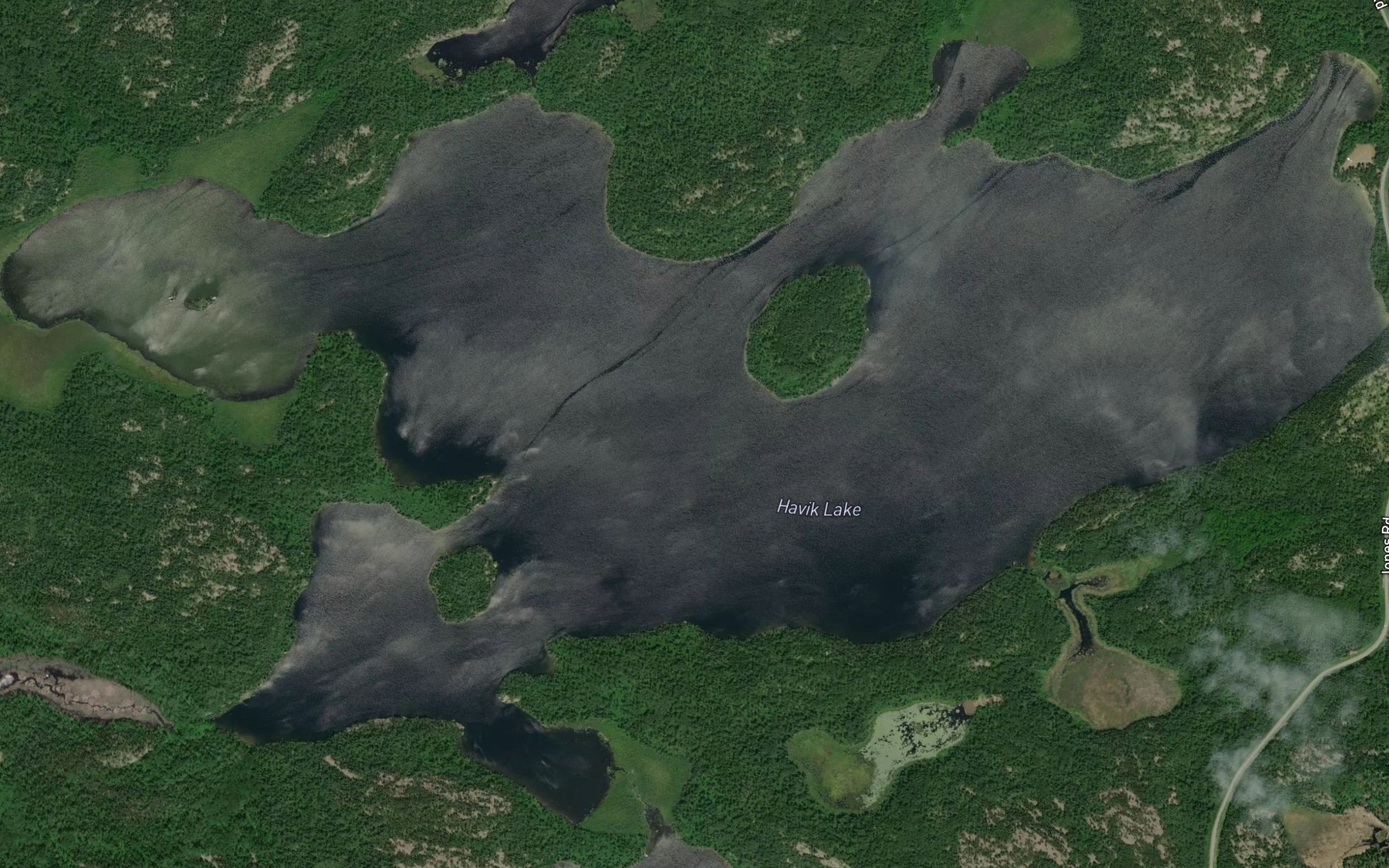 Satellite map of the Havik Lake