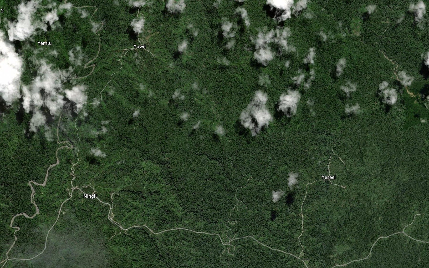 Satellite map of the Napan River
