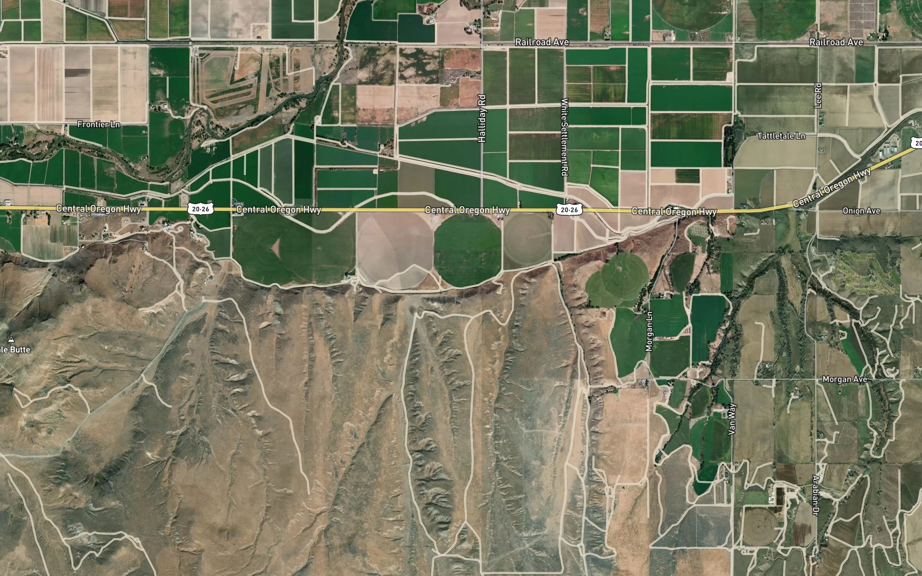 Satellite map of the Upper Pump Canal