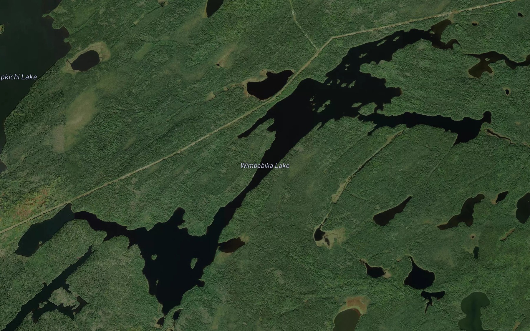 Satellite map of the Wimbabika Lake