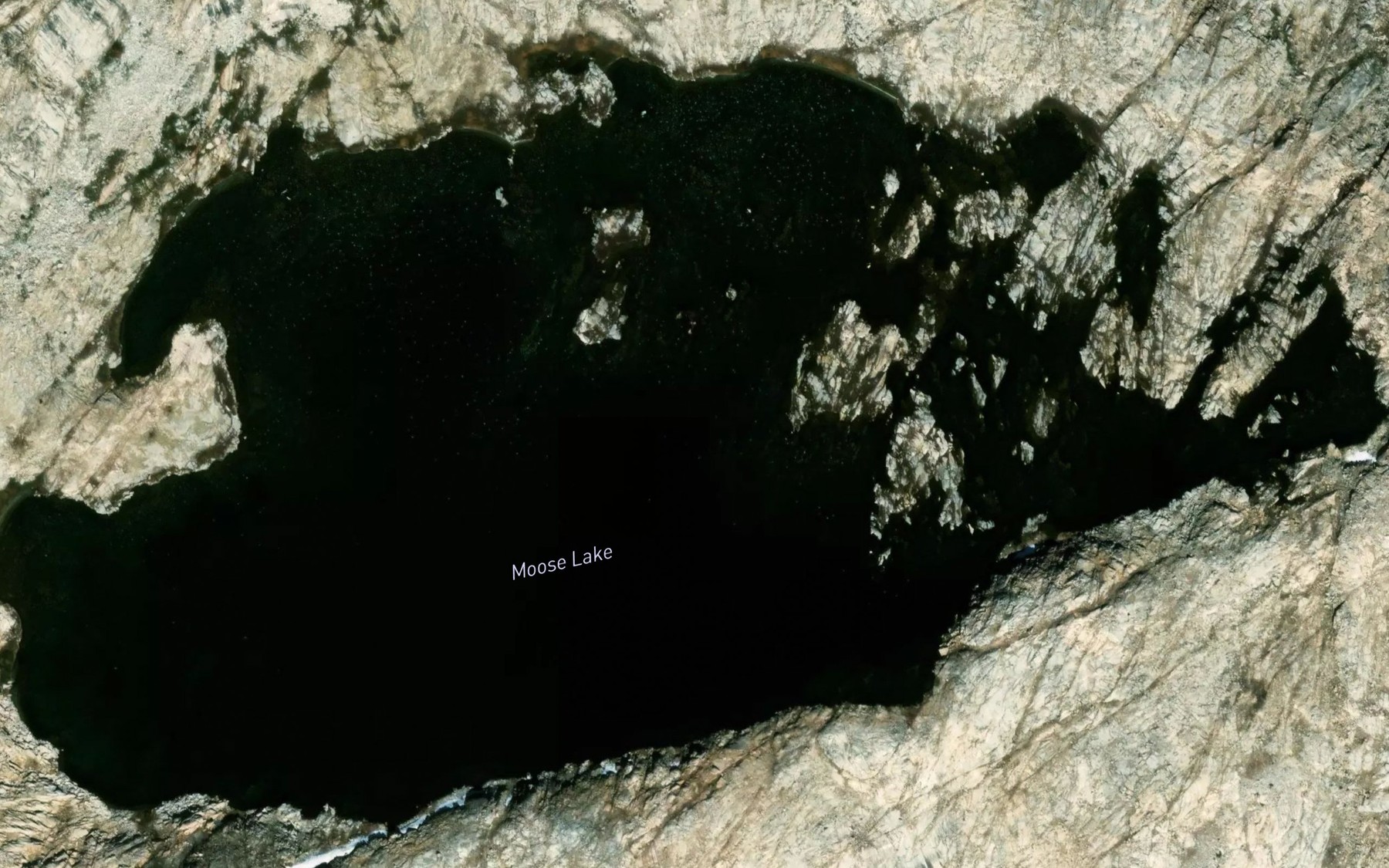 Satellite map of the Moose Lake
