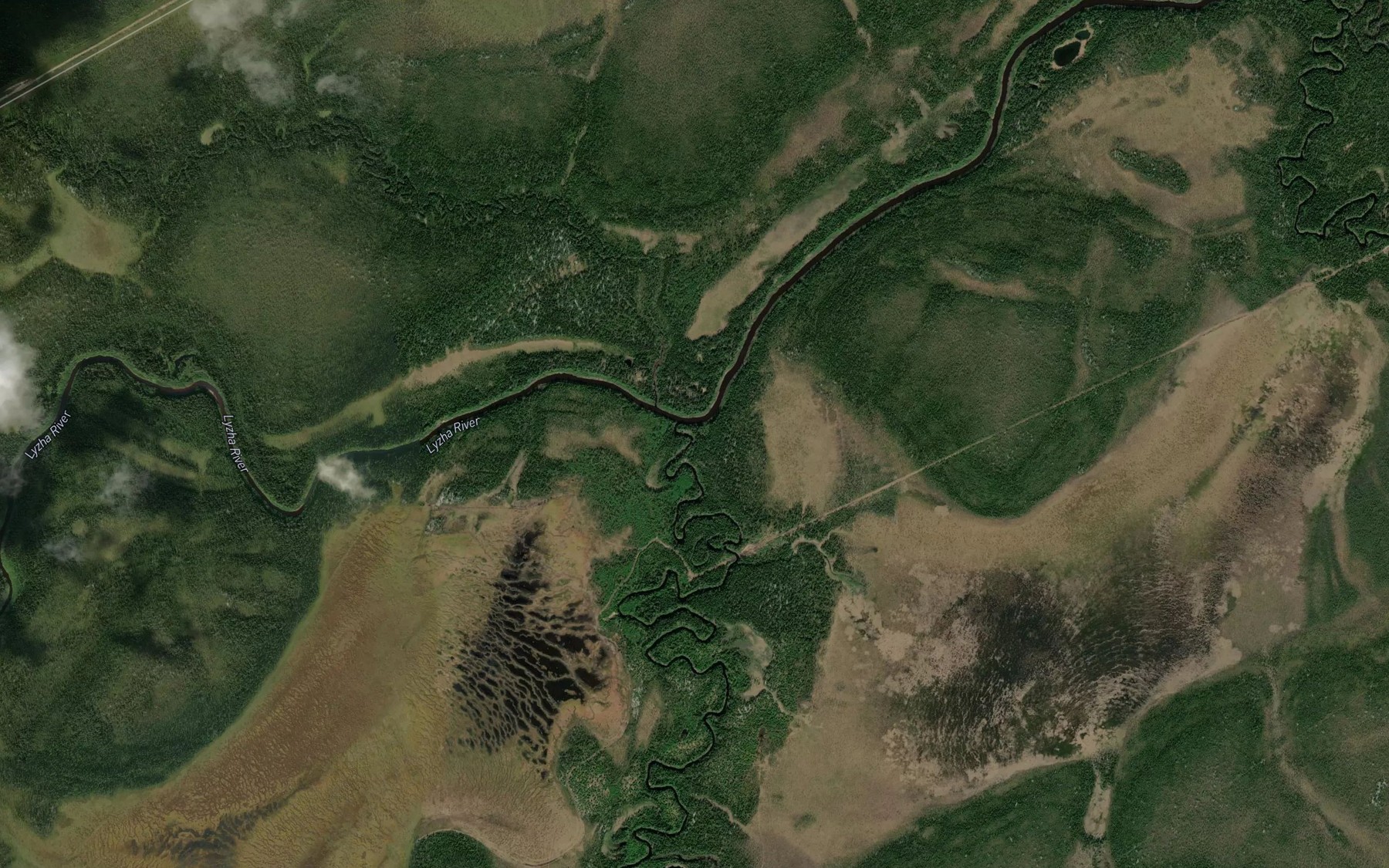 Satellite map of the Niyedz'yu