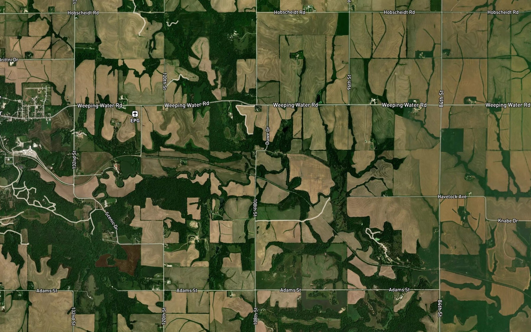 Satellite map of the South Cedar Creek