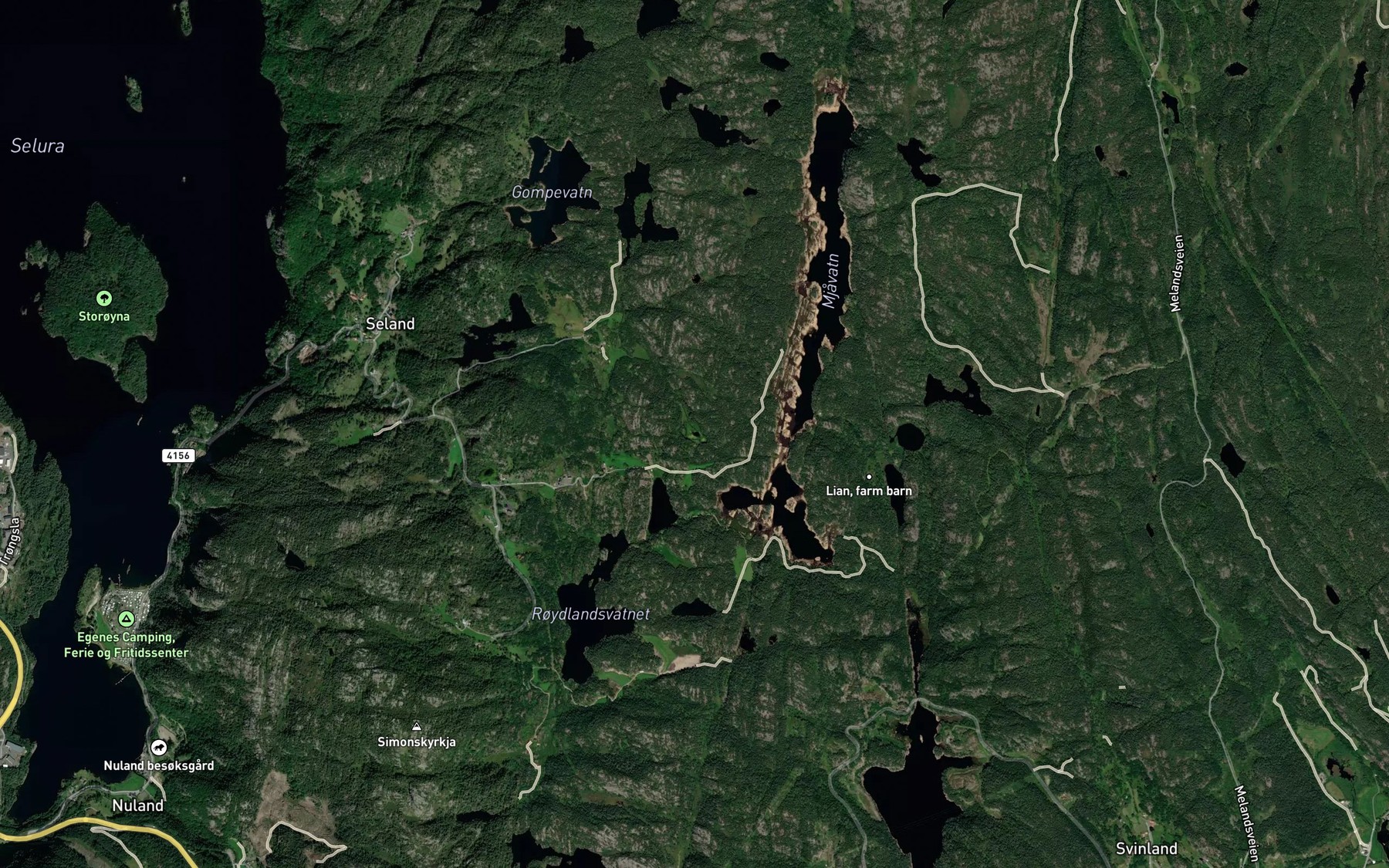 Satellite map of the Murtetjodn