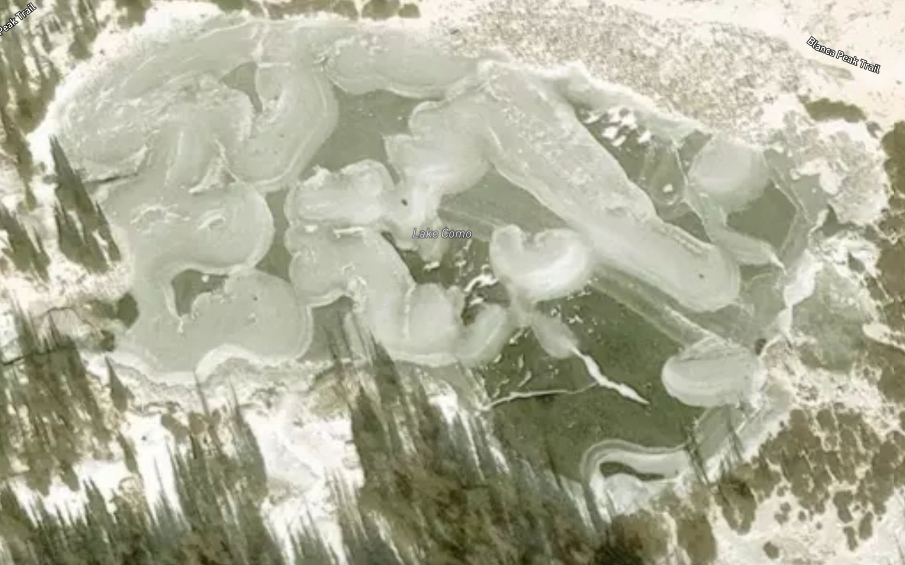 Satellite map of the Lake Como