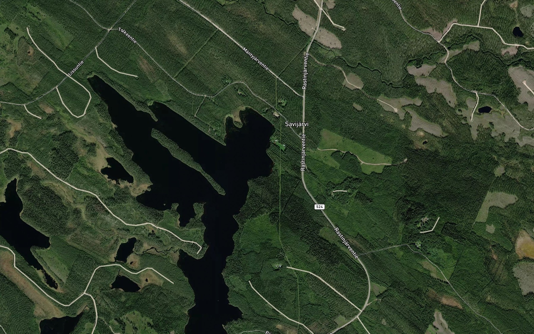Satellite map of the Hiekkalahti