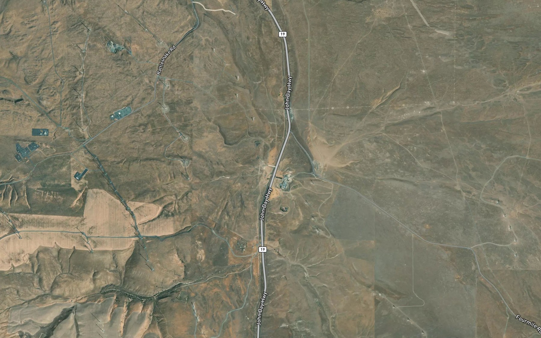 Satellite map of the Nonose Creek