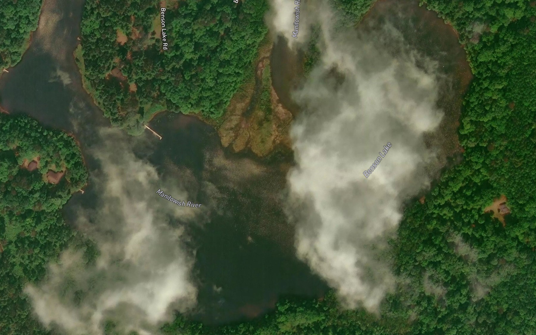 Satellite map of the Benson Lake