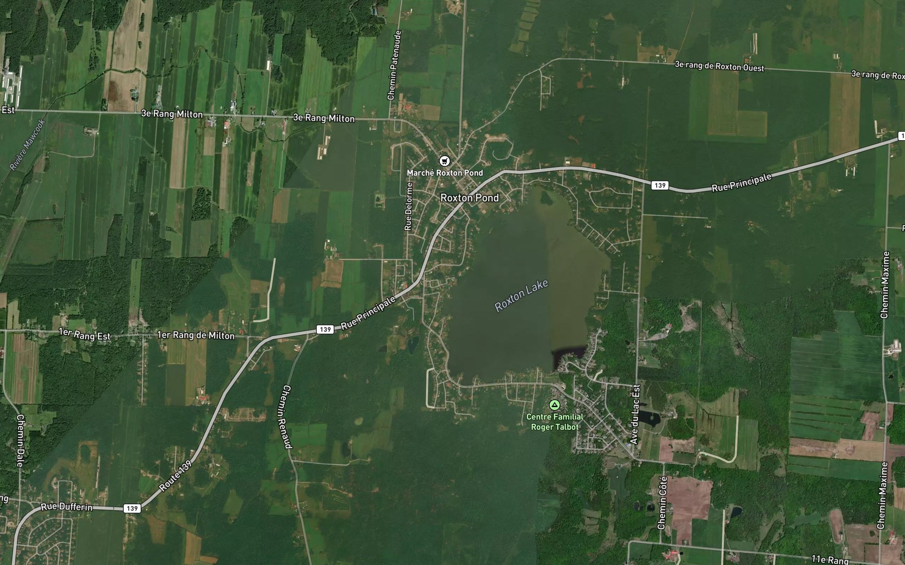 Satellite map of the Ruisseau Alfred-Bernier