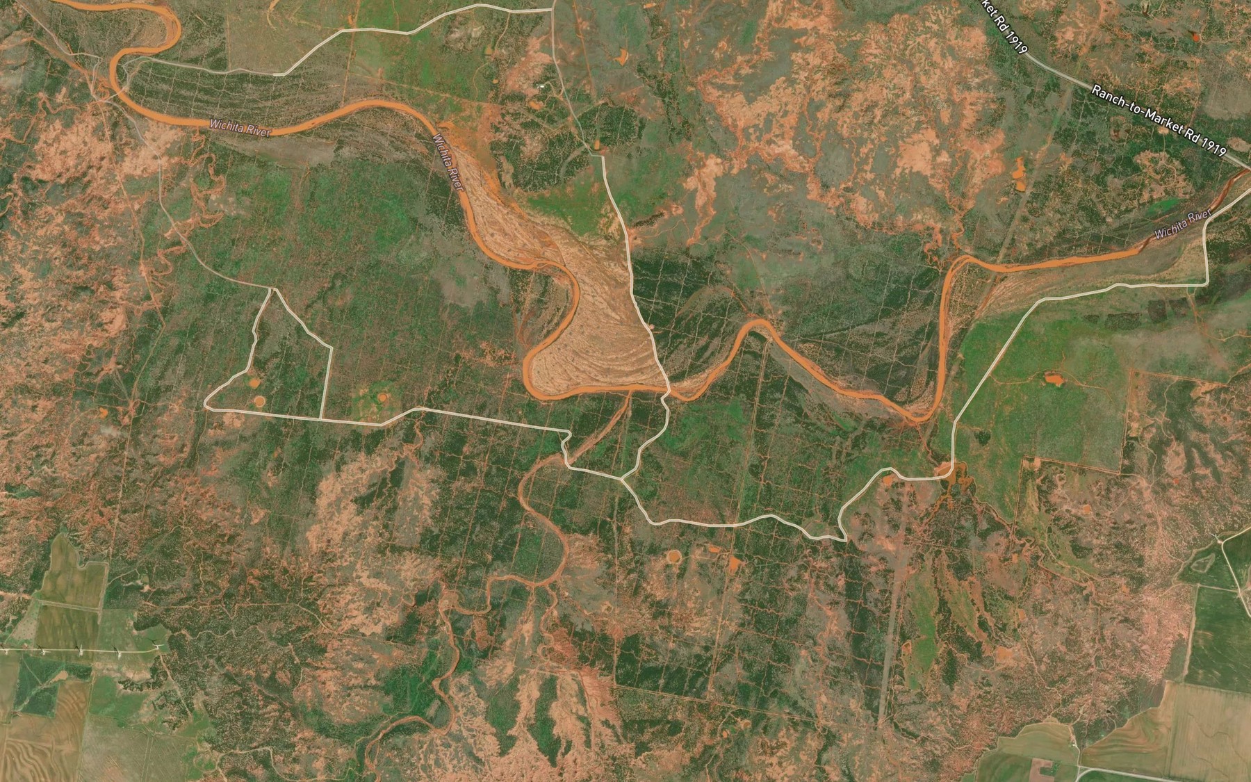 Satellite map of the Soap Creek
