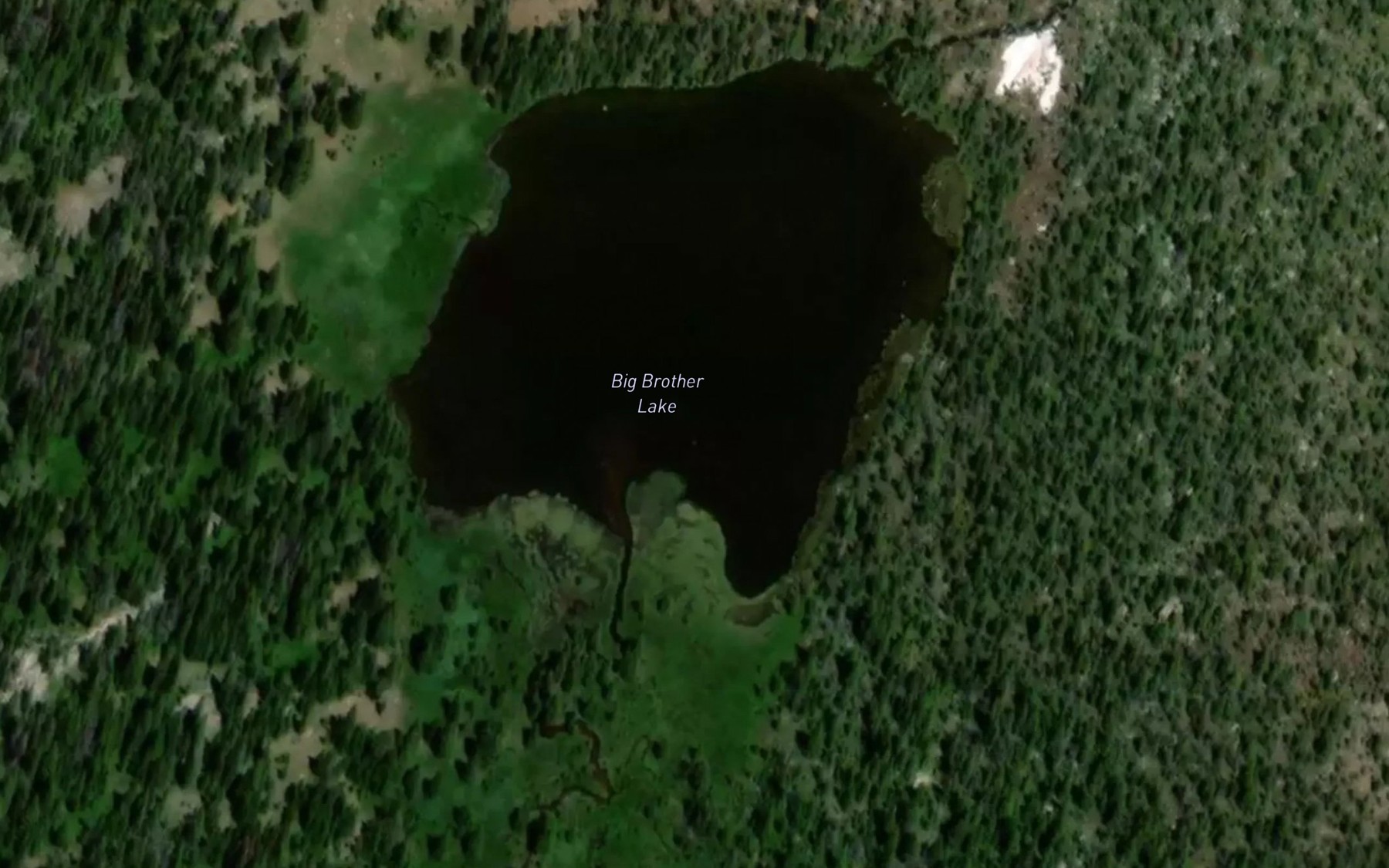 Satellite map of the Big Brother Lake