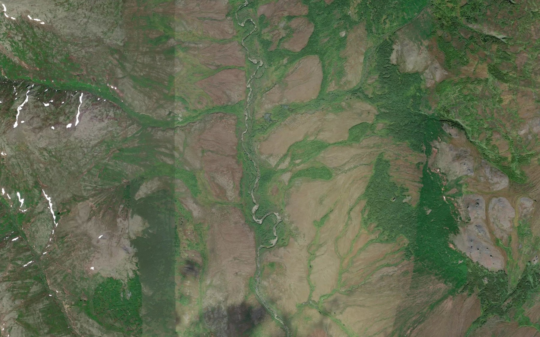 Satellite map of the Washington Creek