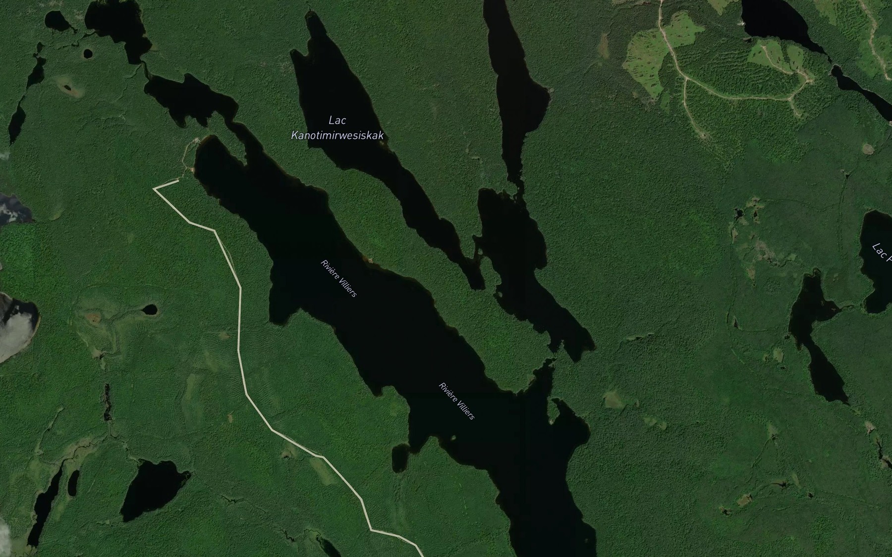 Satellite map of the Lac Culotte