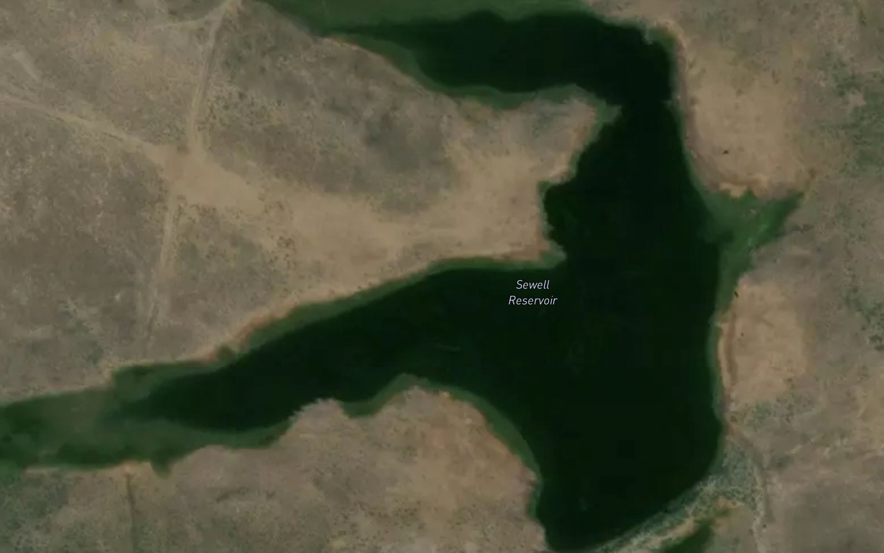 Satellite map of the Sewell Reservoir