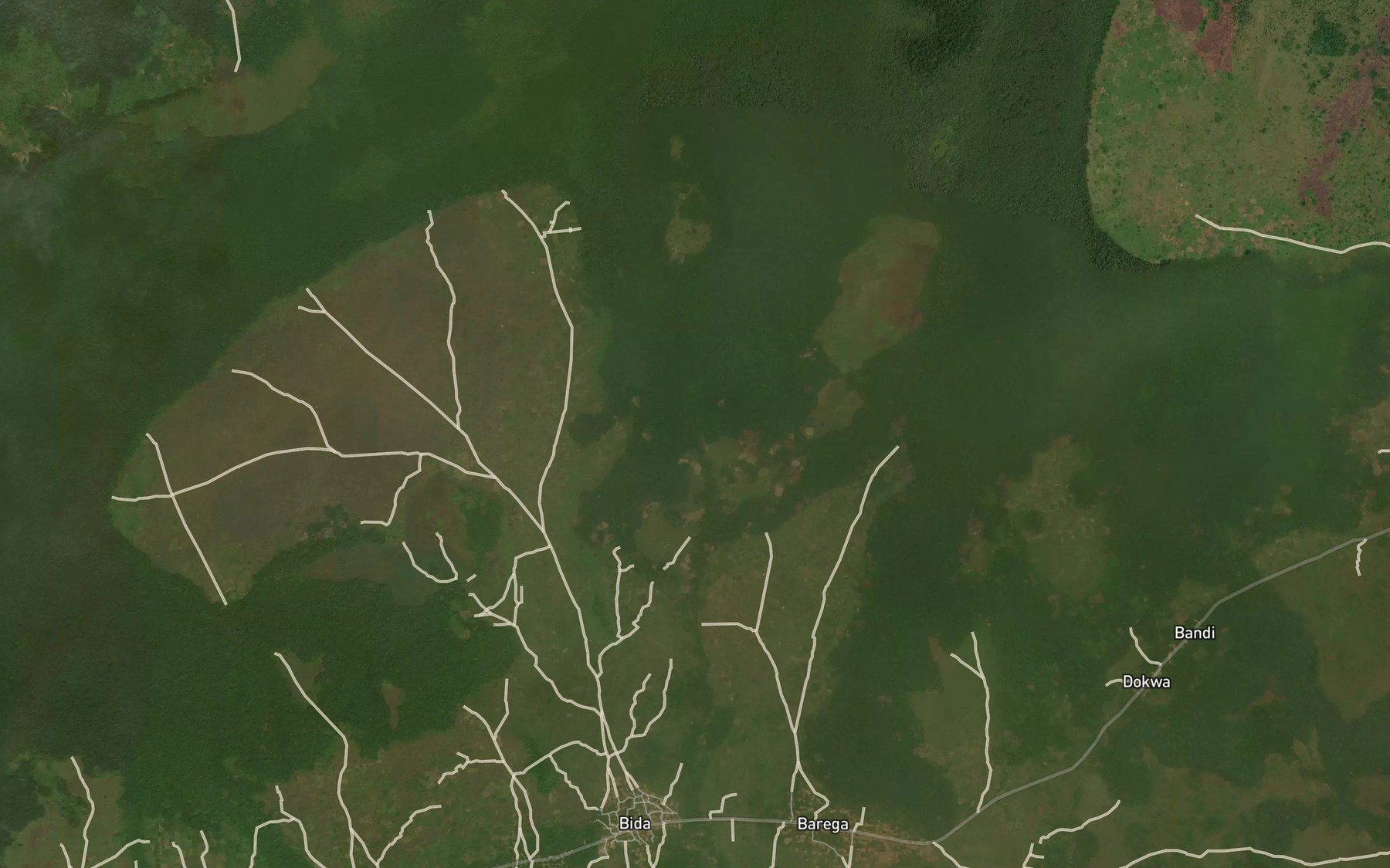 Satellite map of the Baraluba