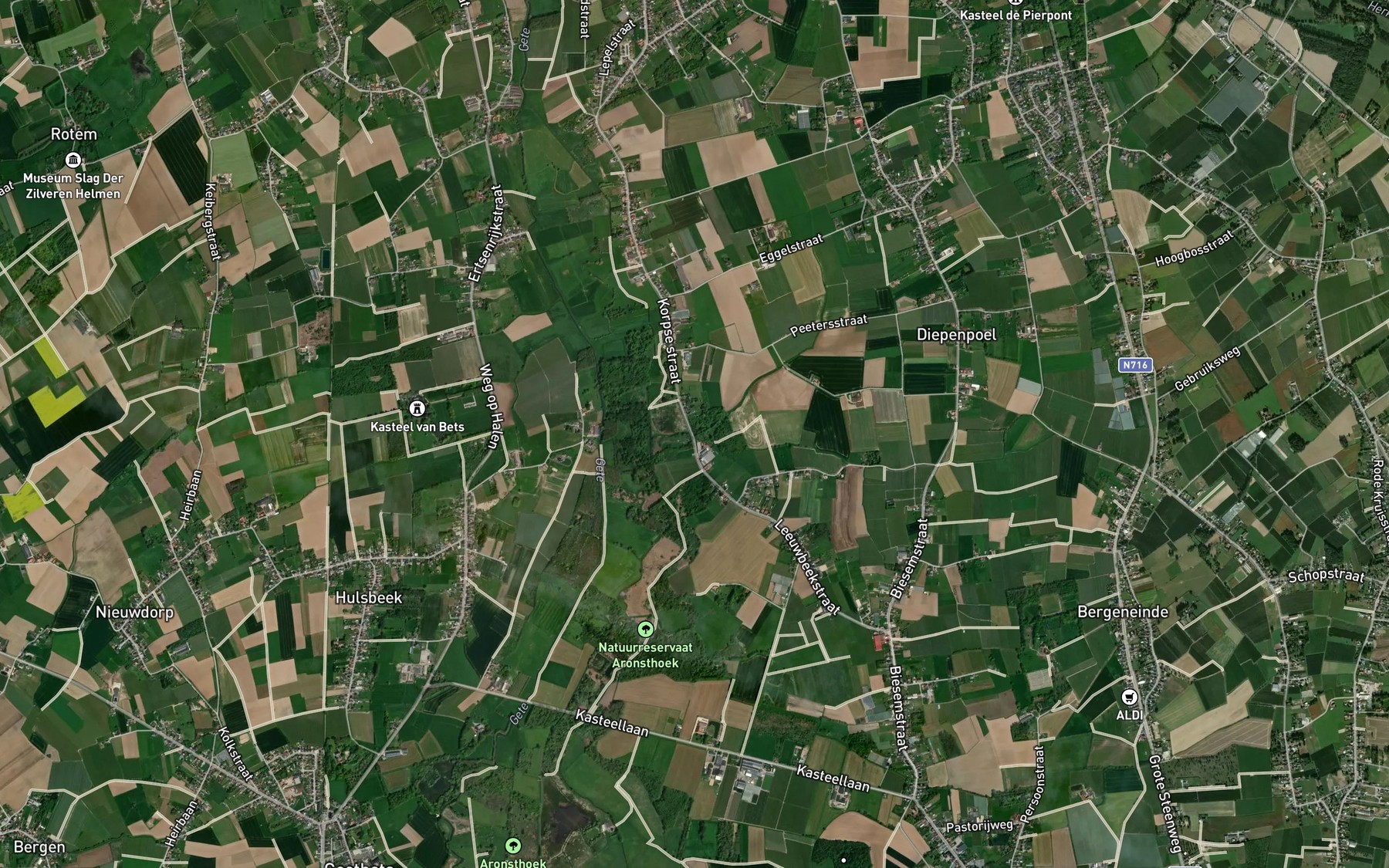 Satellite map of the Halensebeek