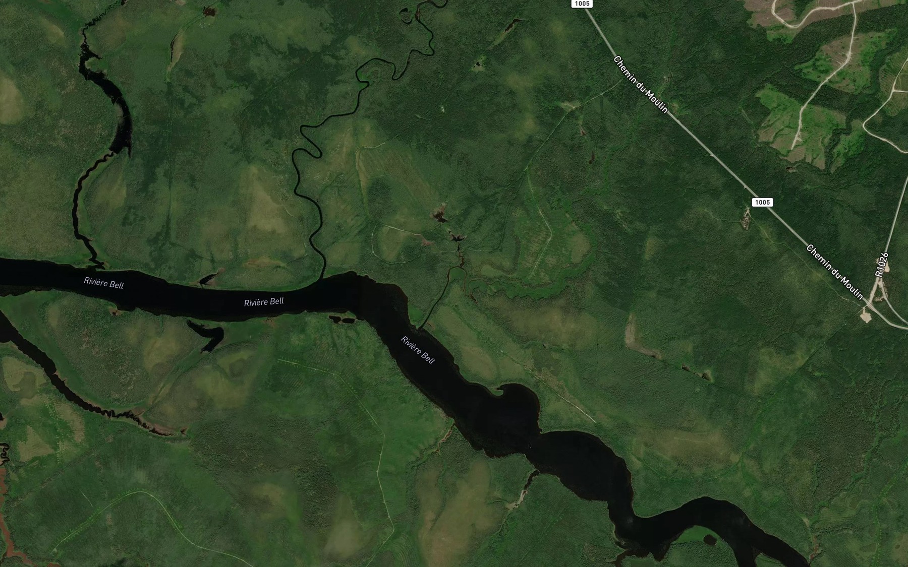 Satellite map of the Ruisseau Adikwak
