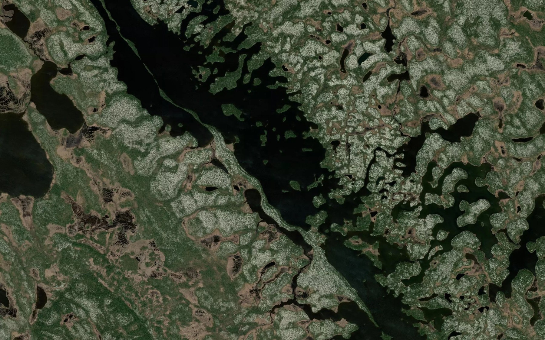 Satellite map of the Lac Crevier