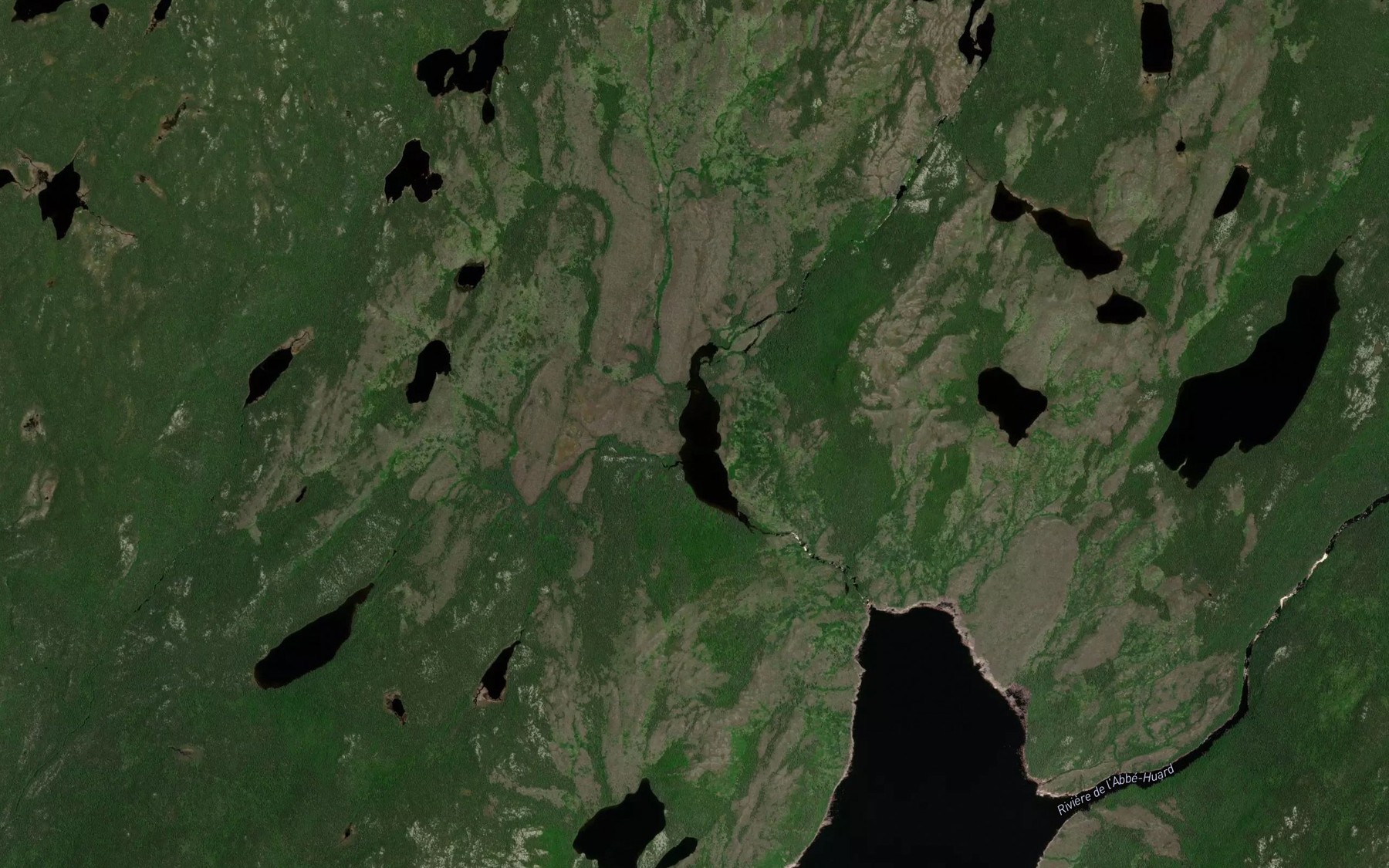 Satellite map of the Lac Uauahk