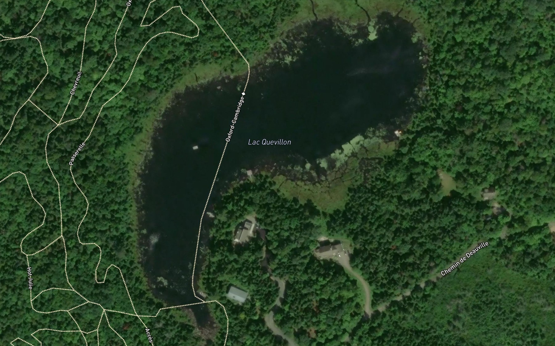 Satellite map of the Lac Quevillon