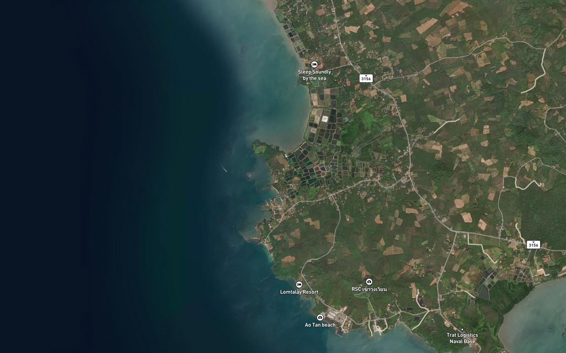 Satellite map of the Khlong Bang Pit Lang