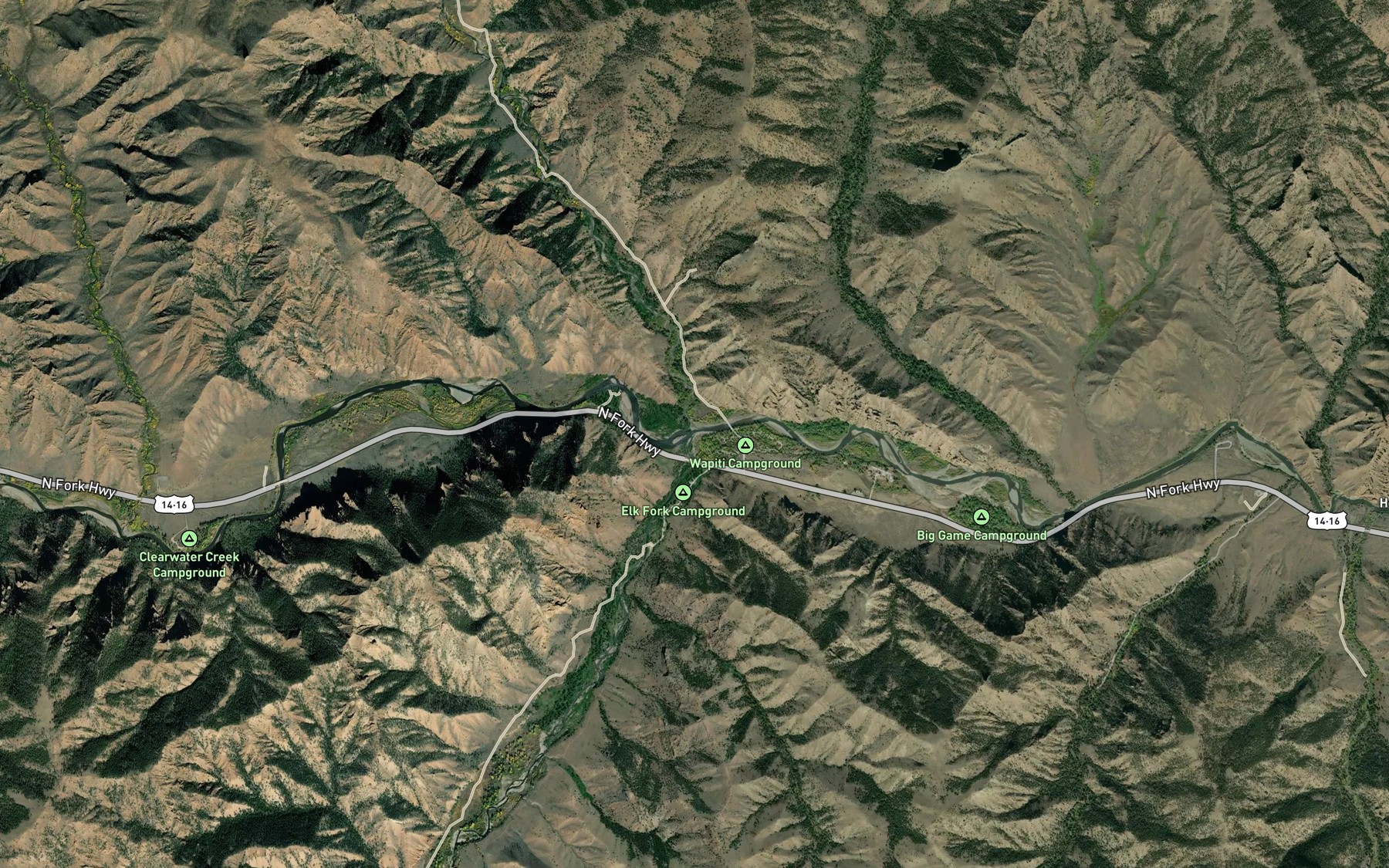 Satellite map of the Sweetwater Creek