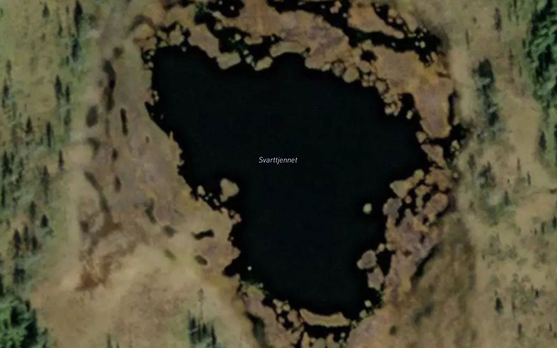 Satellite map of the Svarttjernet