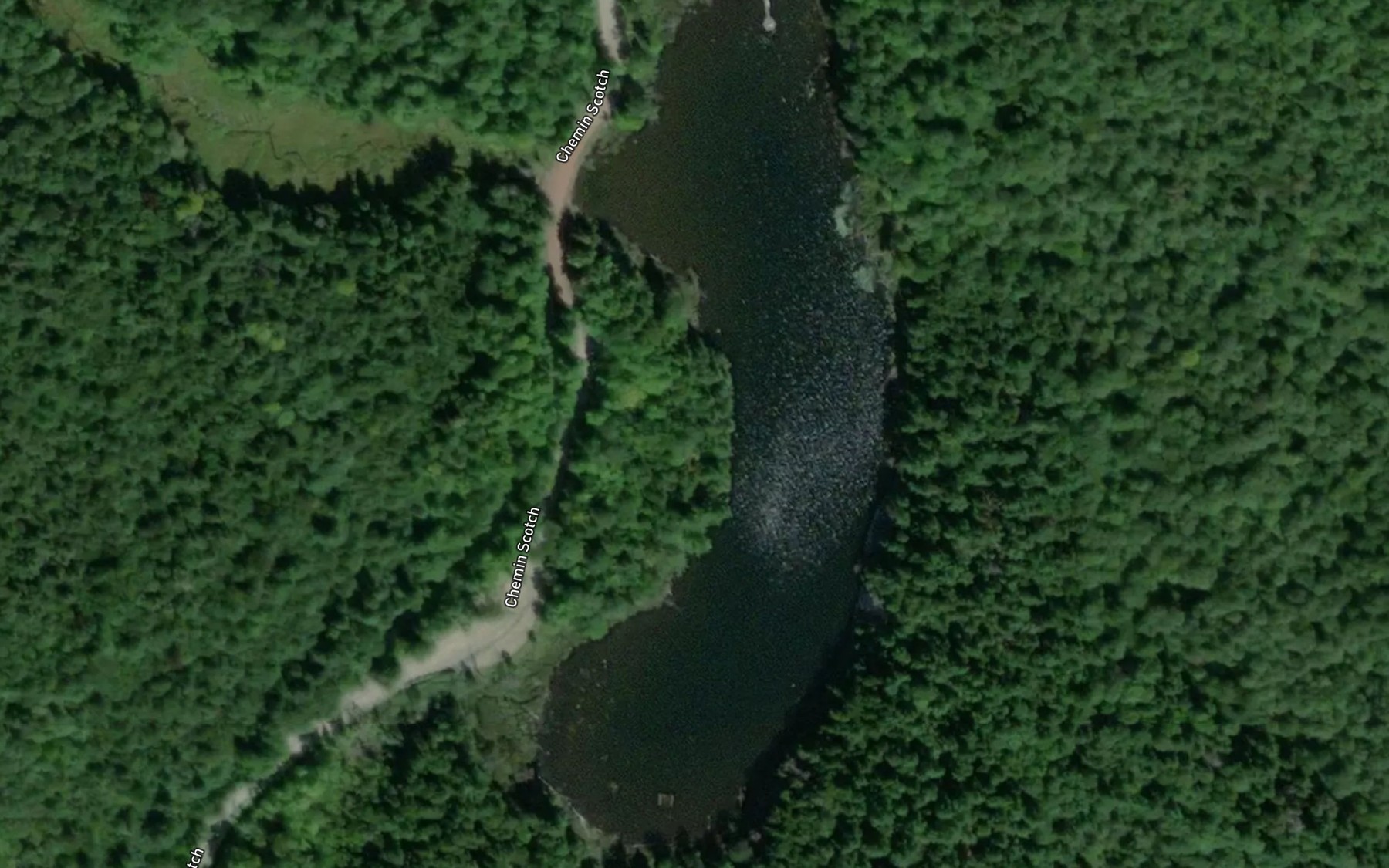 Satellite map of the Lac Ogilvy