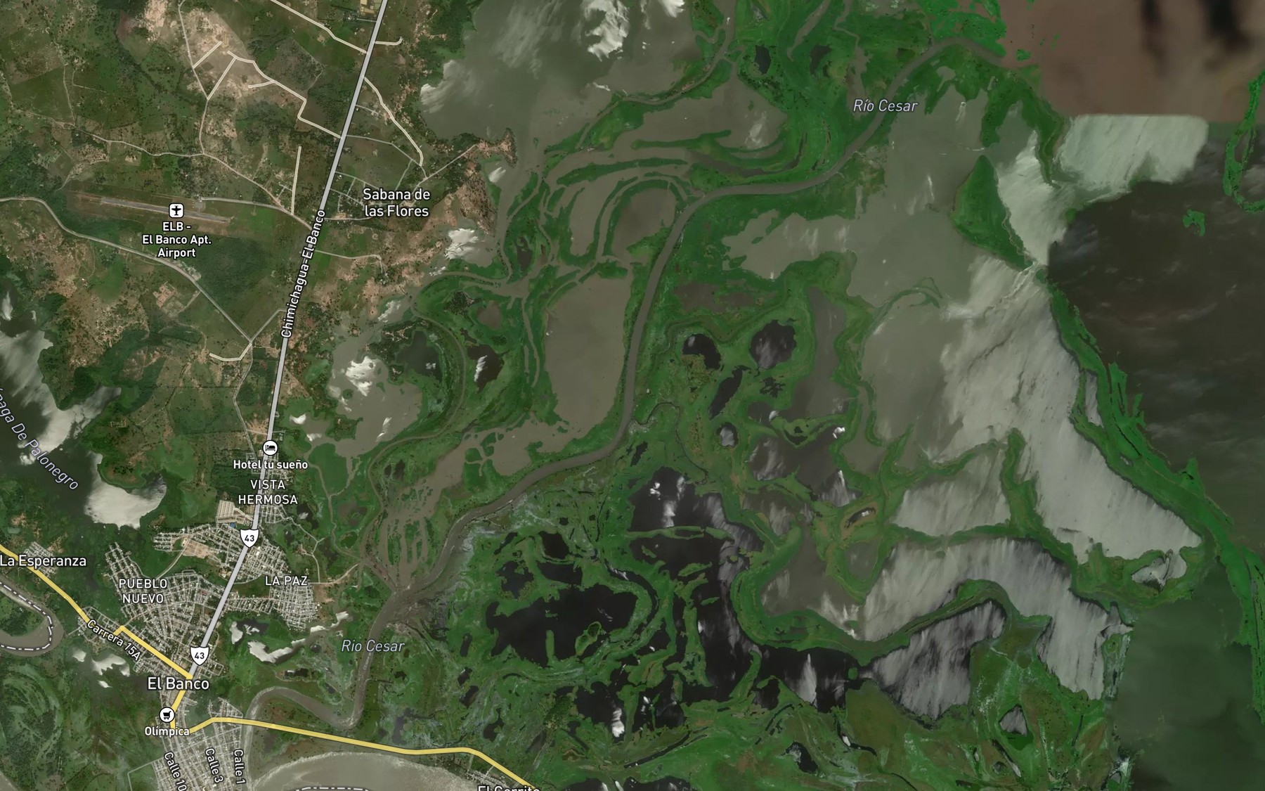 Satellite map of the Cano La Iguana
