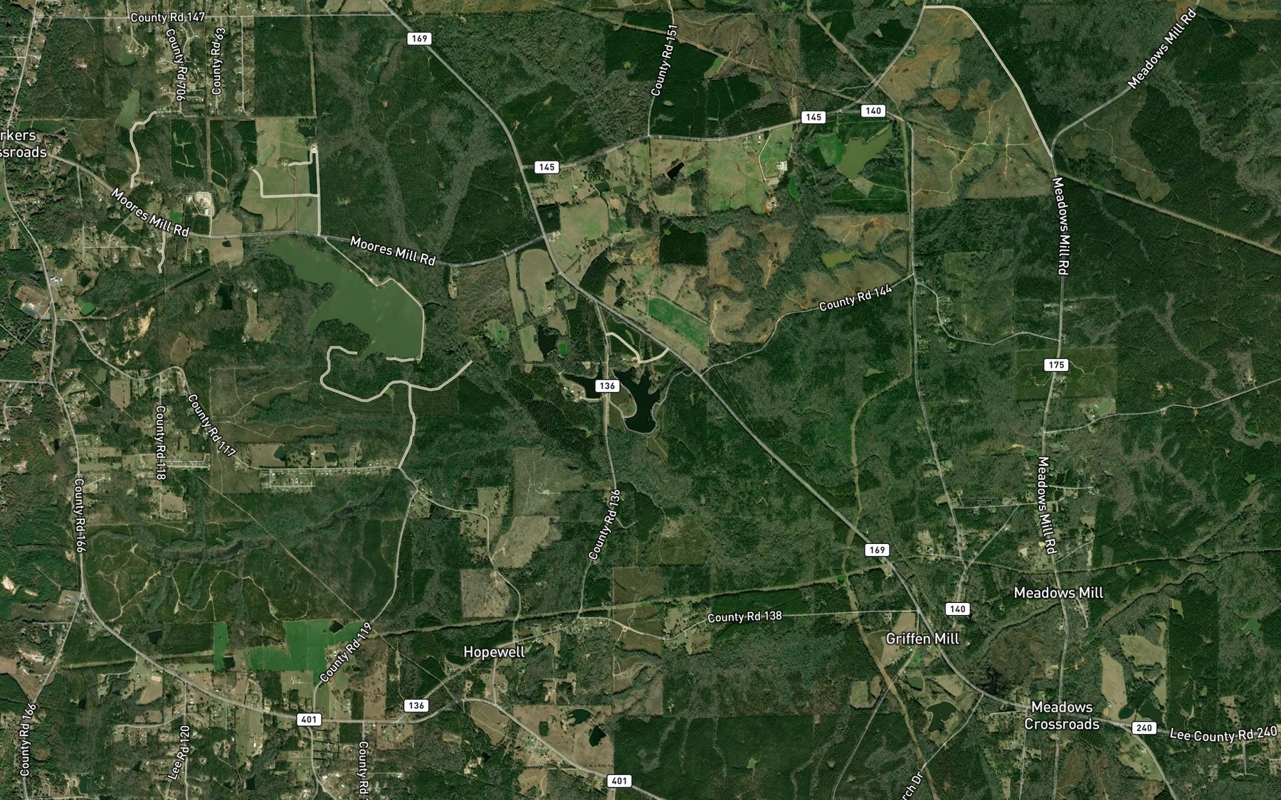 Satellite map of the Pope Lake Number One