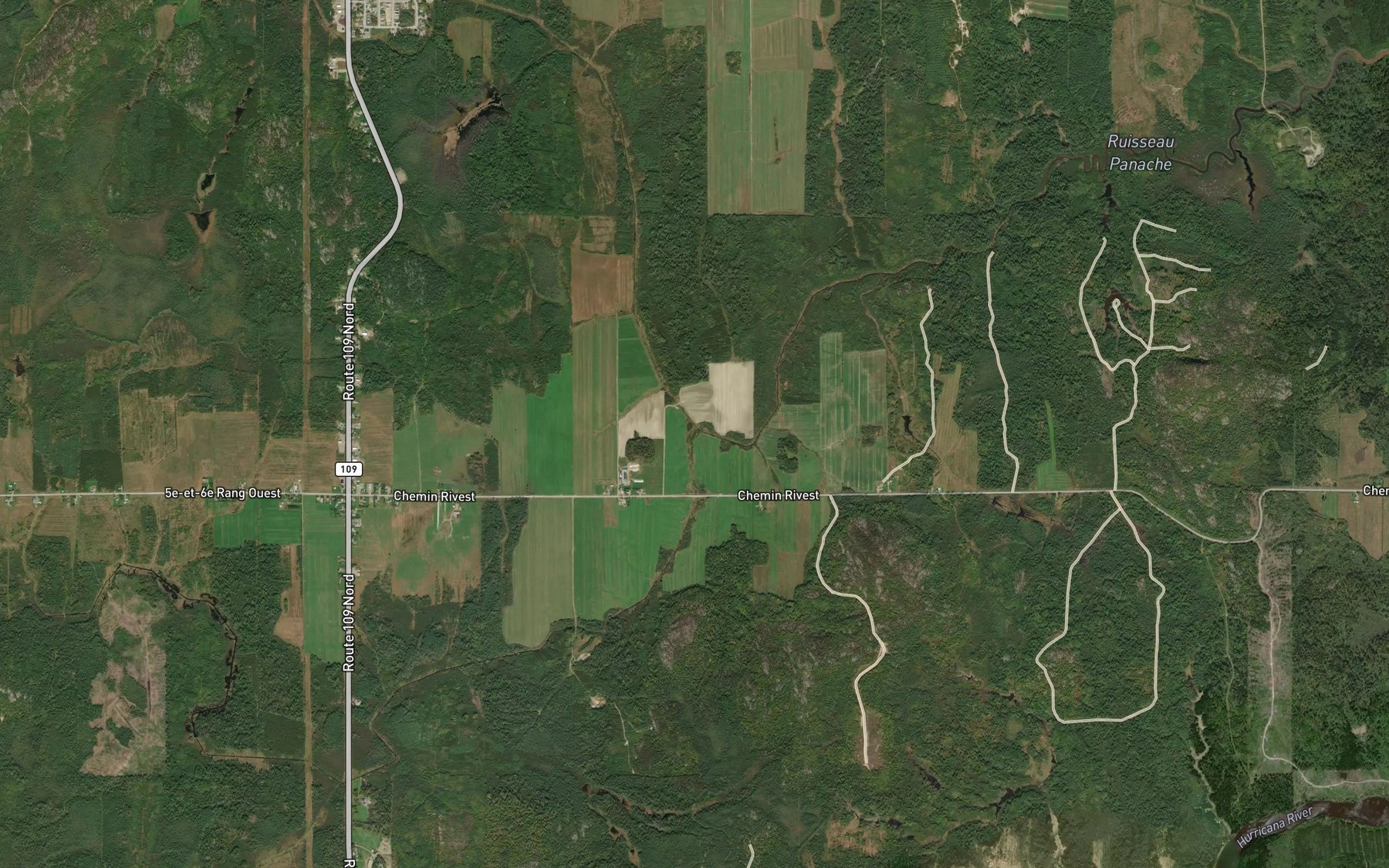 Satellite map of the Ruisseau Lemieux