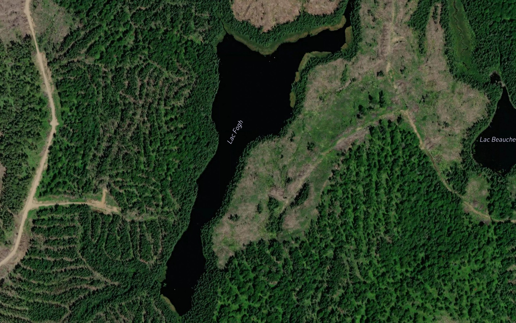 Satellite map of the Lac Fogh
