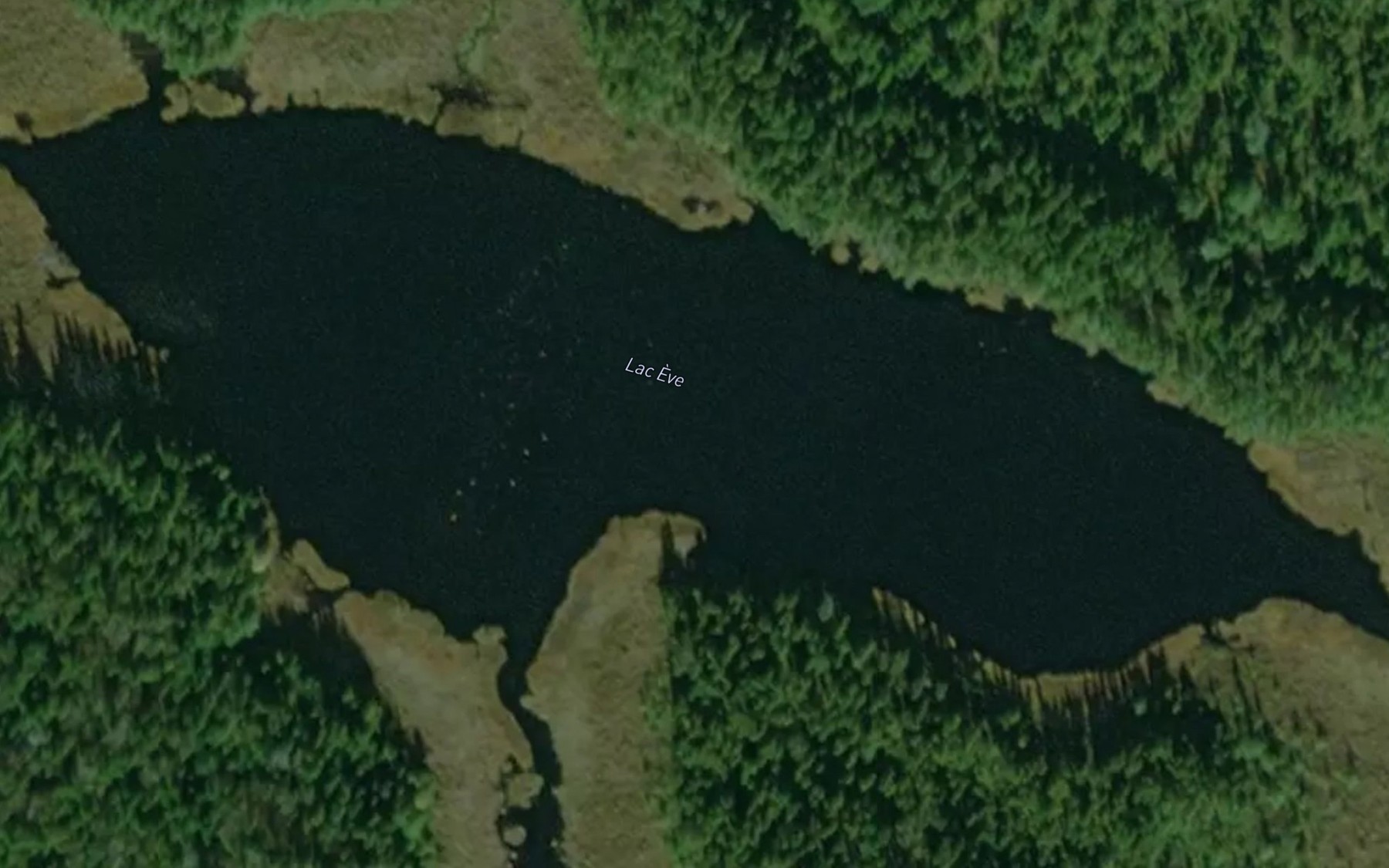 Satellite map of the Lac Eve