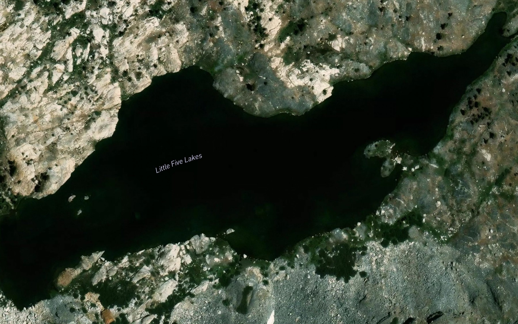 Satellite map of the Little Five Lakes