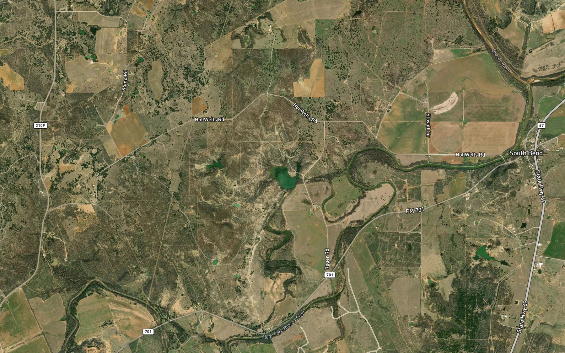 Satellite map of the Graham Lake
