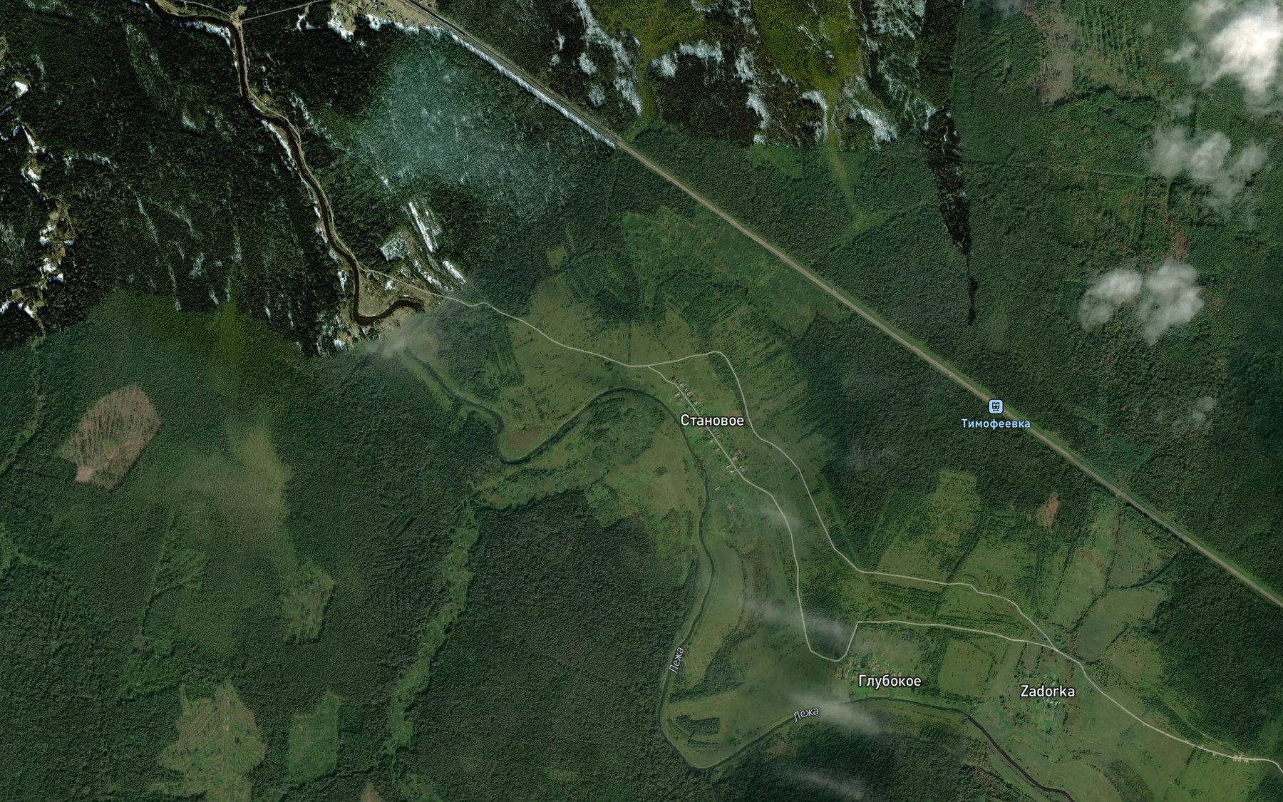 Satellite map of the Pochka